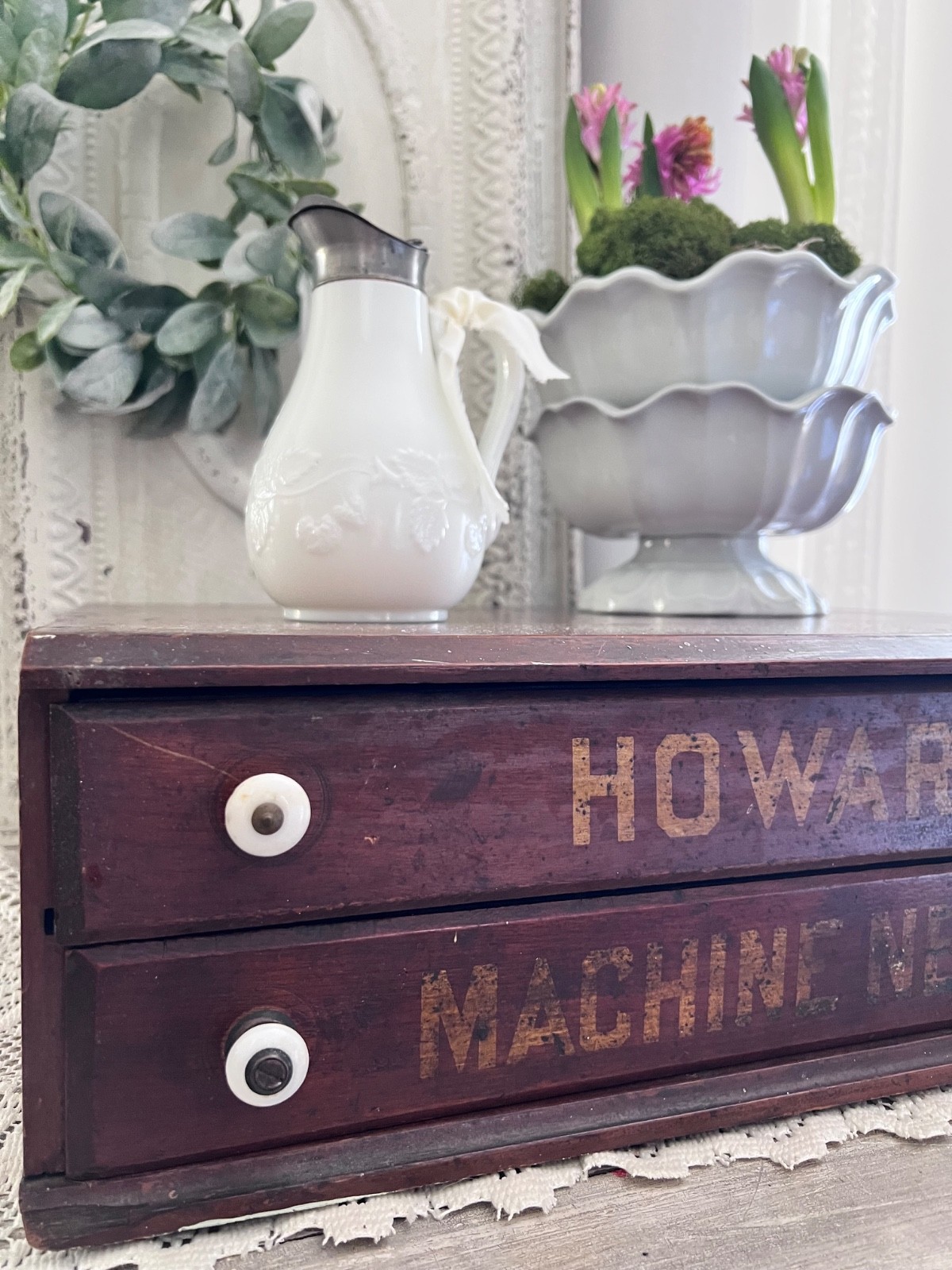Antique Howard Two Drawer Cabinet