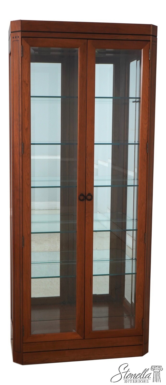 68263: STICKLEY Cherry 21st Century Collection Curio Display Cabinet