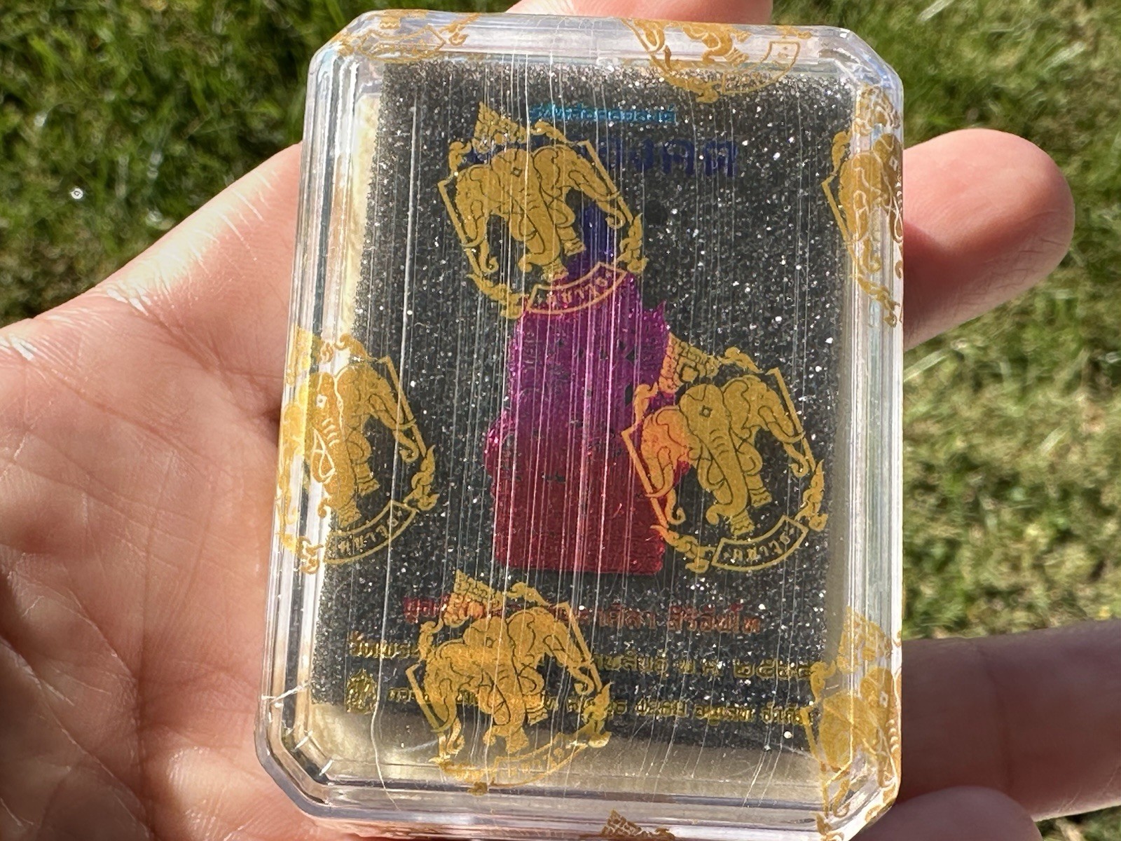 Phaya Ongkhot LP MahaSila 1st Edition Thai Amulet Talisman องคตสามสี แจกทาน Seal
