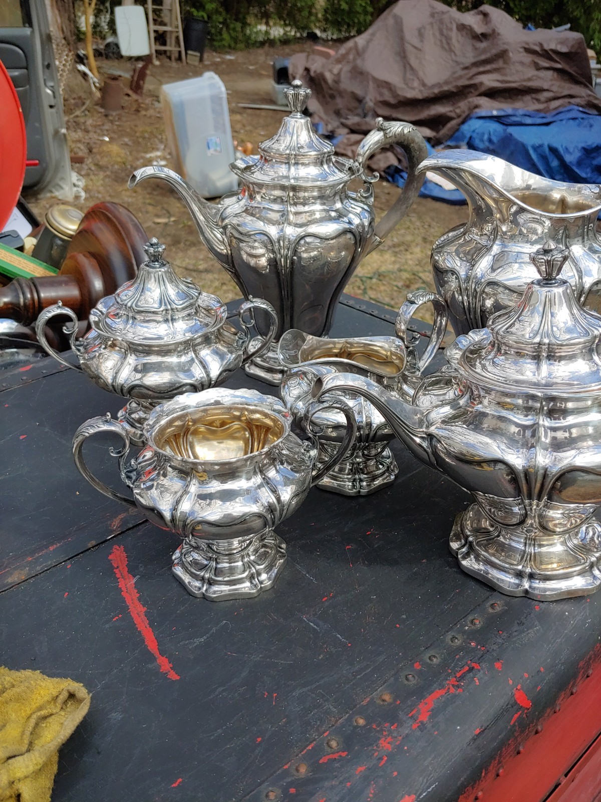 Antique PairPoint “Quadruple Plated” SilverPlate 8Piece Dining Set Pat 1890-04