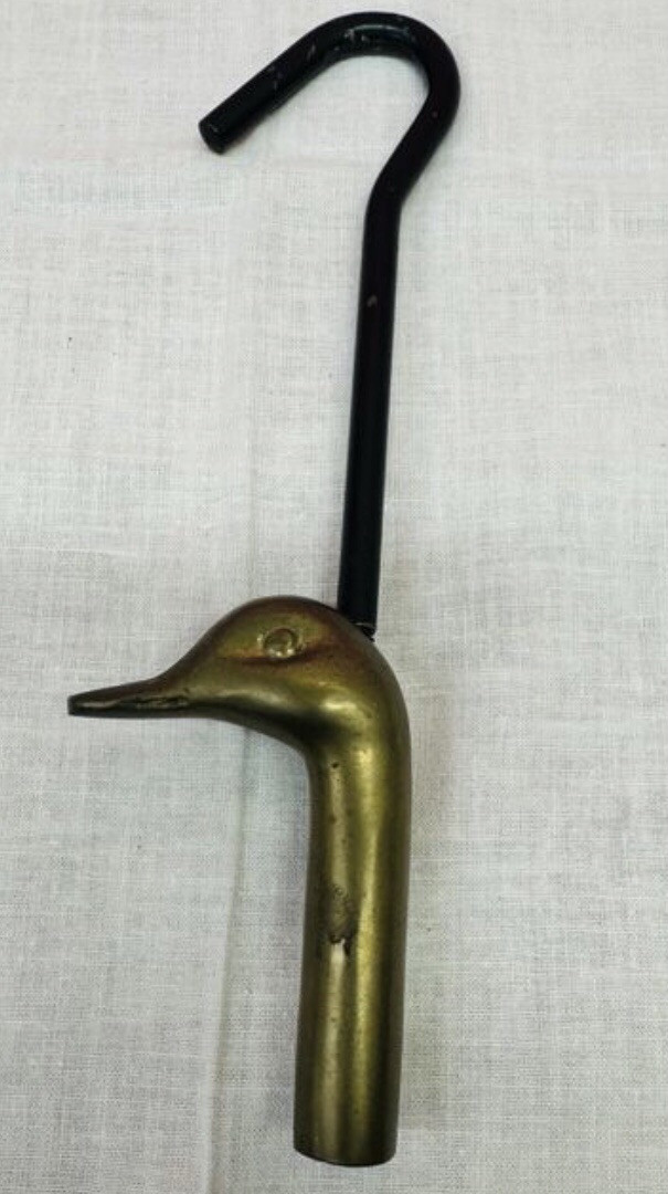 Brass Duck Head Flue Damper Pull Hook 9″