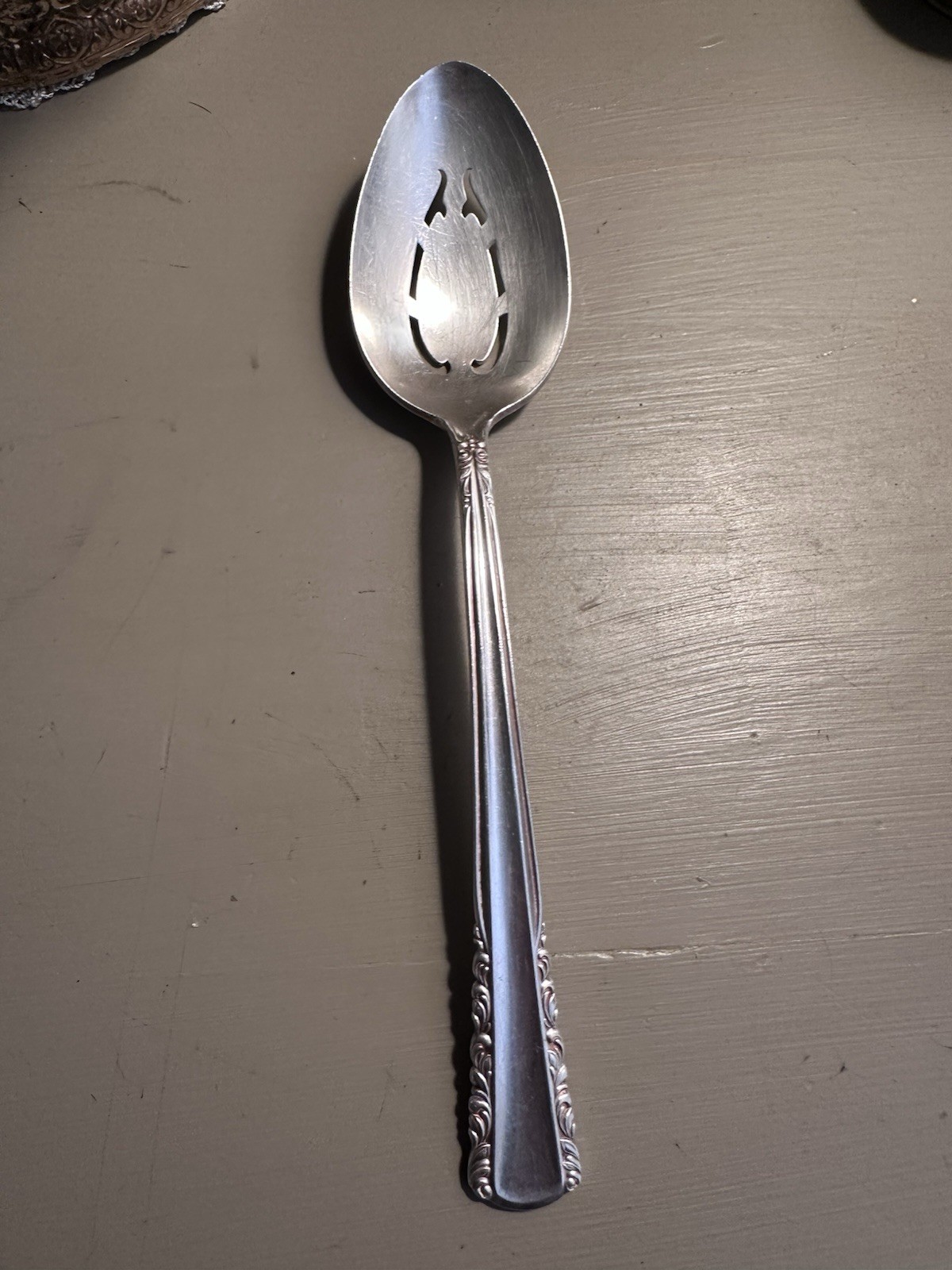 VTG Homes & Edwards TS Deepsilver May Queen Pattern Pierce Serving Spoon