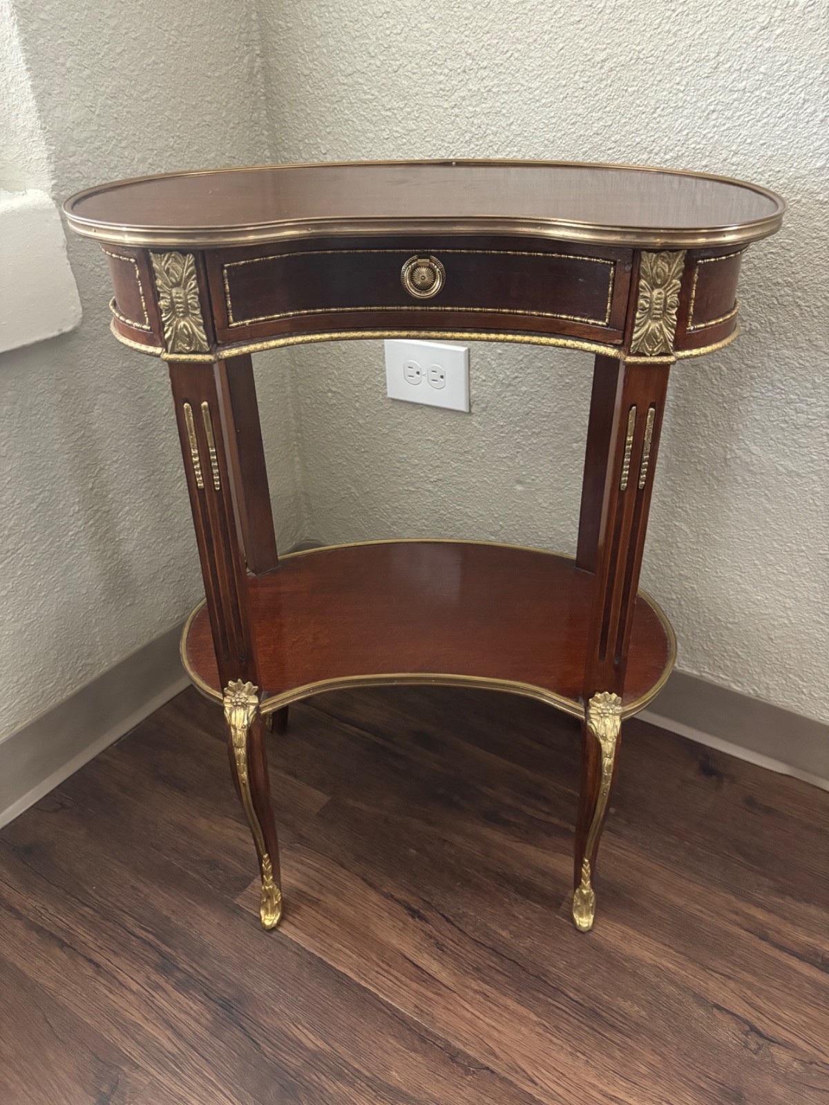 French 19th Century Ormolu-Mounted Kidney-Shaped Occasional Table