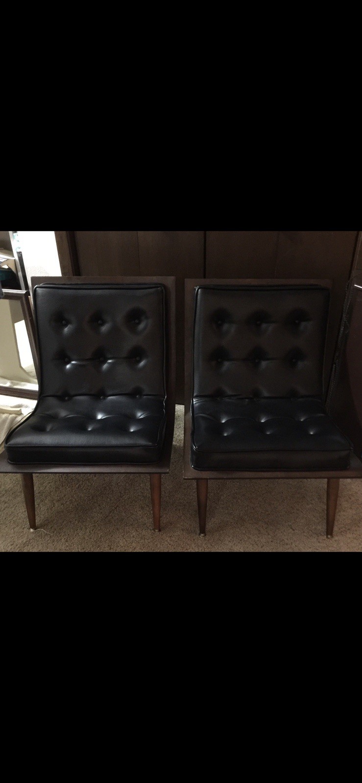 Set Of 2 vintage Mid-Century Modern “scoop” lounge chair by Carter Brothers