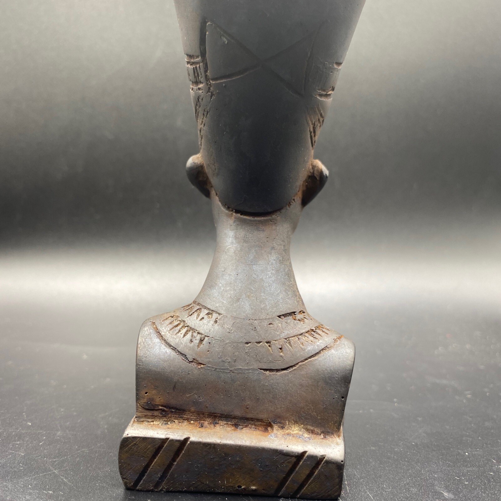 Very Unique Egyptian King Head Bust With Unique Patina