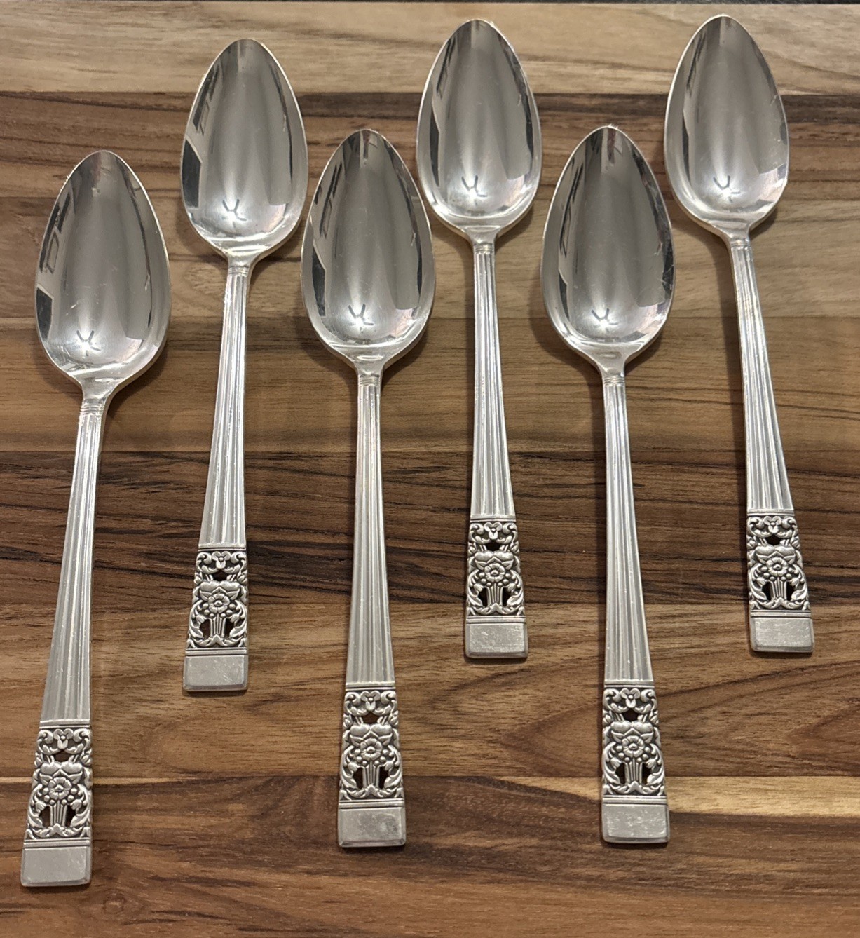 Coronation Community/Oneida Silver Plated Oval/Place Soup Spoons Set of 6