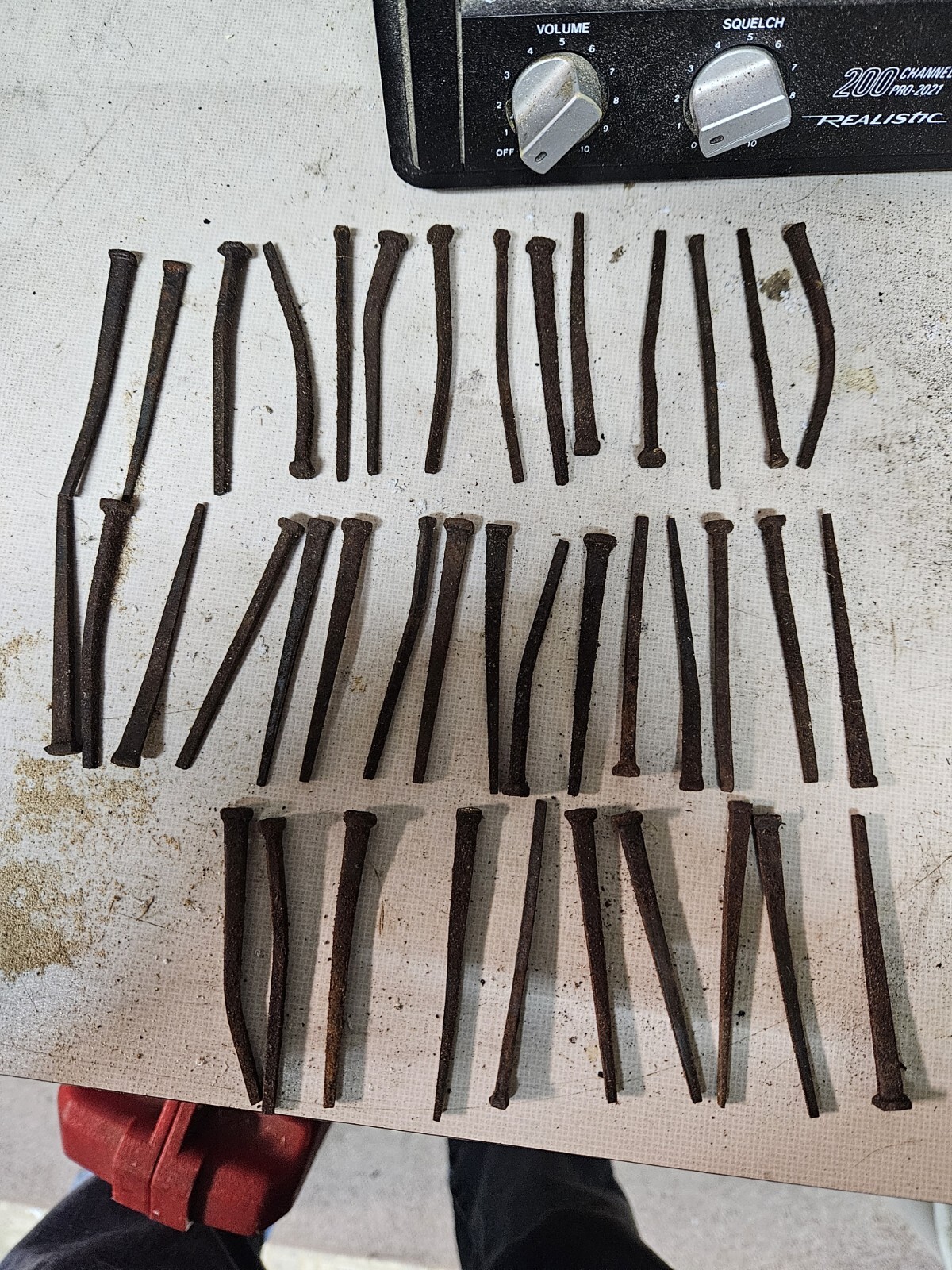 Vintage (50) Square Cut 2 1/2 Inch Nails 1800s. Used.