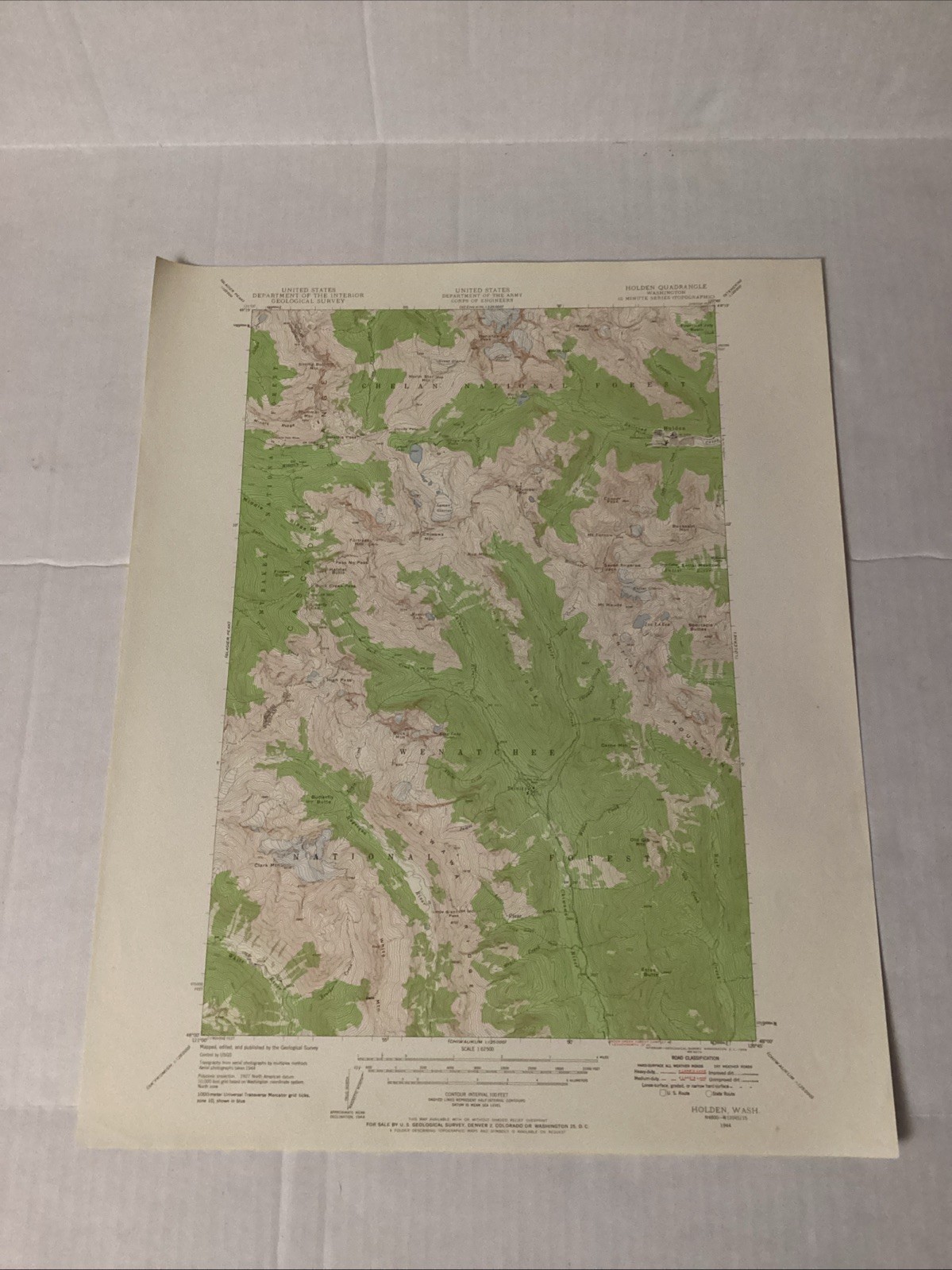 Holden Quadrangle Washington 1959 USGS Topographical Map Army Corps Of Engineers