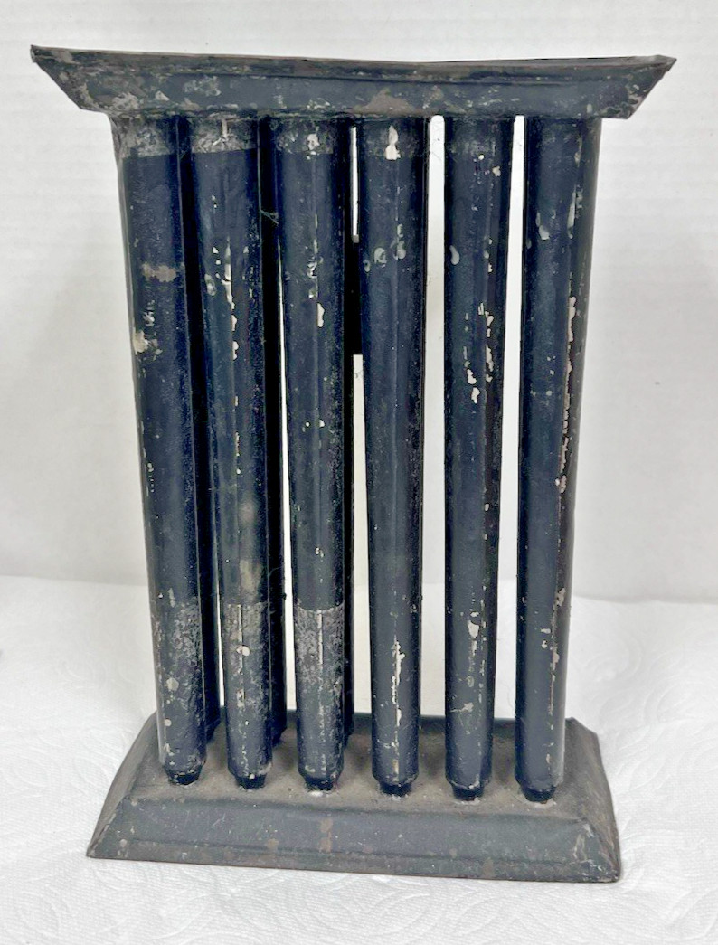 Antique Primitive Metal Candle 12 Hole Mold 11 Inch Tall w Handle