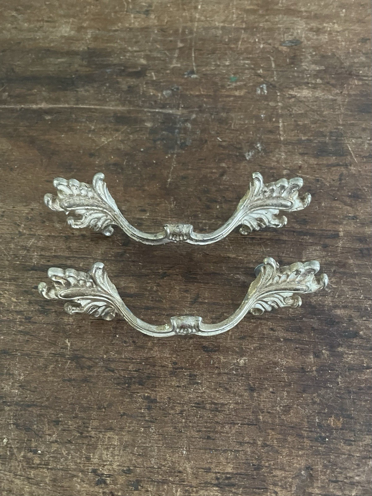 VINTAGE/ANTIQUE Ornate Brass Pulls 1960s-70s