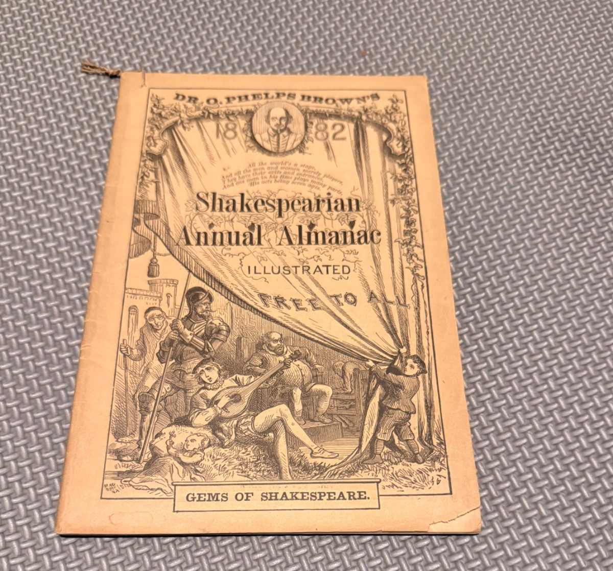 Dr O Phelps Brown 1882 Shakespearian Annual Almanac herbal remedies Rare