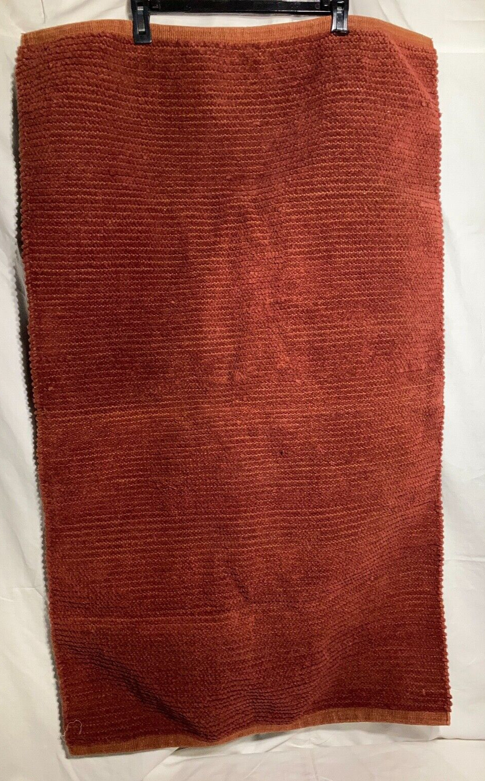 Sonoma Ribbed Chennile 100% Cotton Solid Handloomed Floor Rug Burgundy India