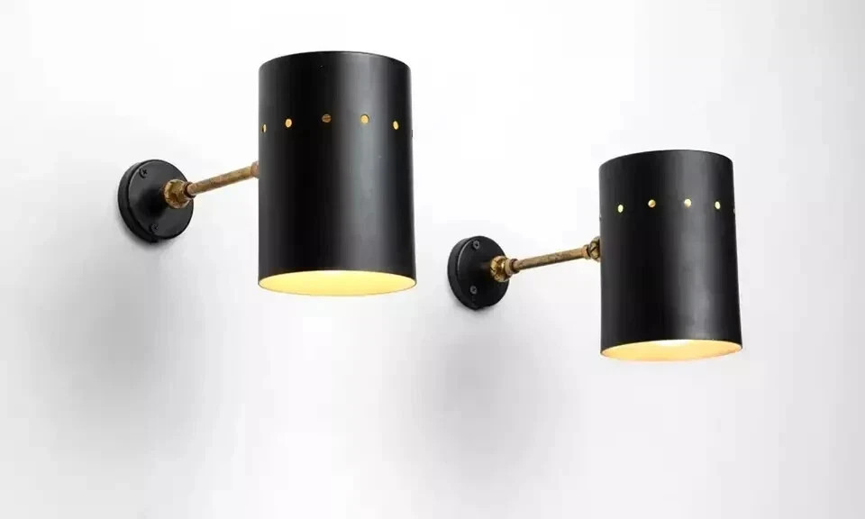 1 Light Cylinder Handmade Vintage Wall Mid Century Modern Wall Light Fixture