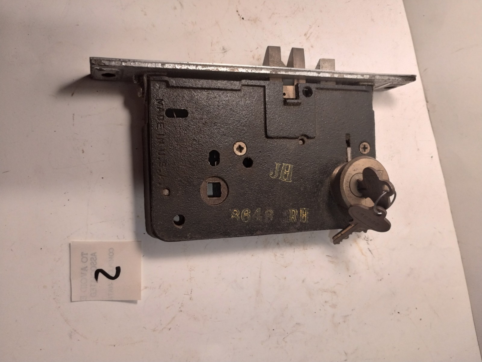 Mortise Yale Front Vestibule Door lockset w/cylinder and key