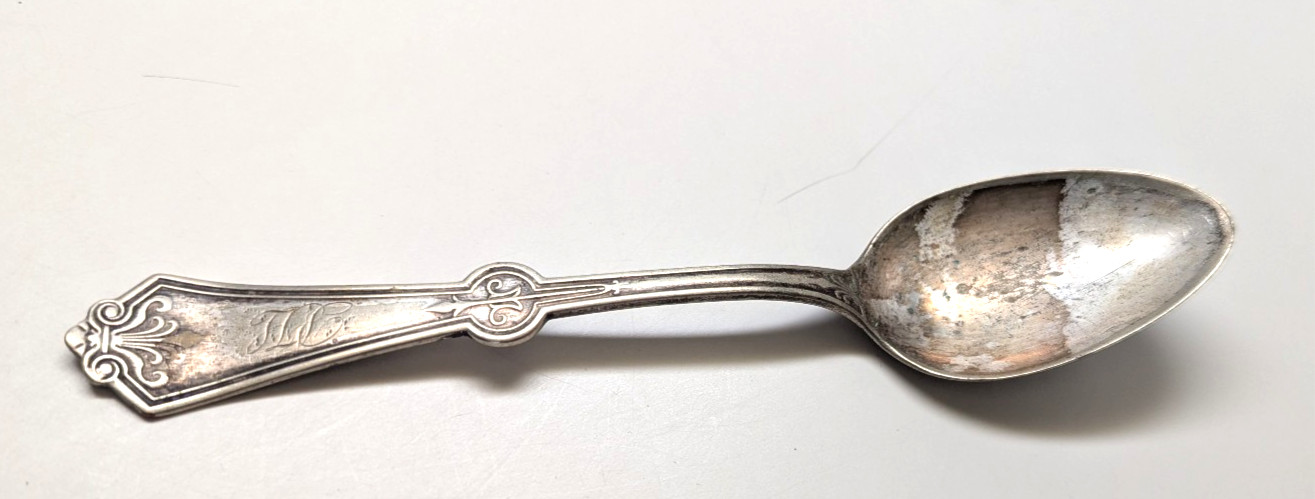 Williams Bros A1 Silverplate Serving Spoon Flatware Engraved Front/ Back Ludlam