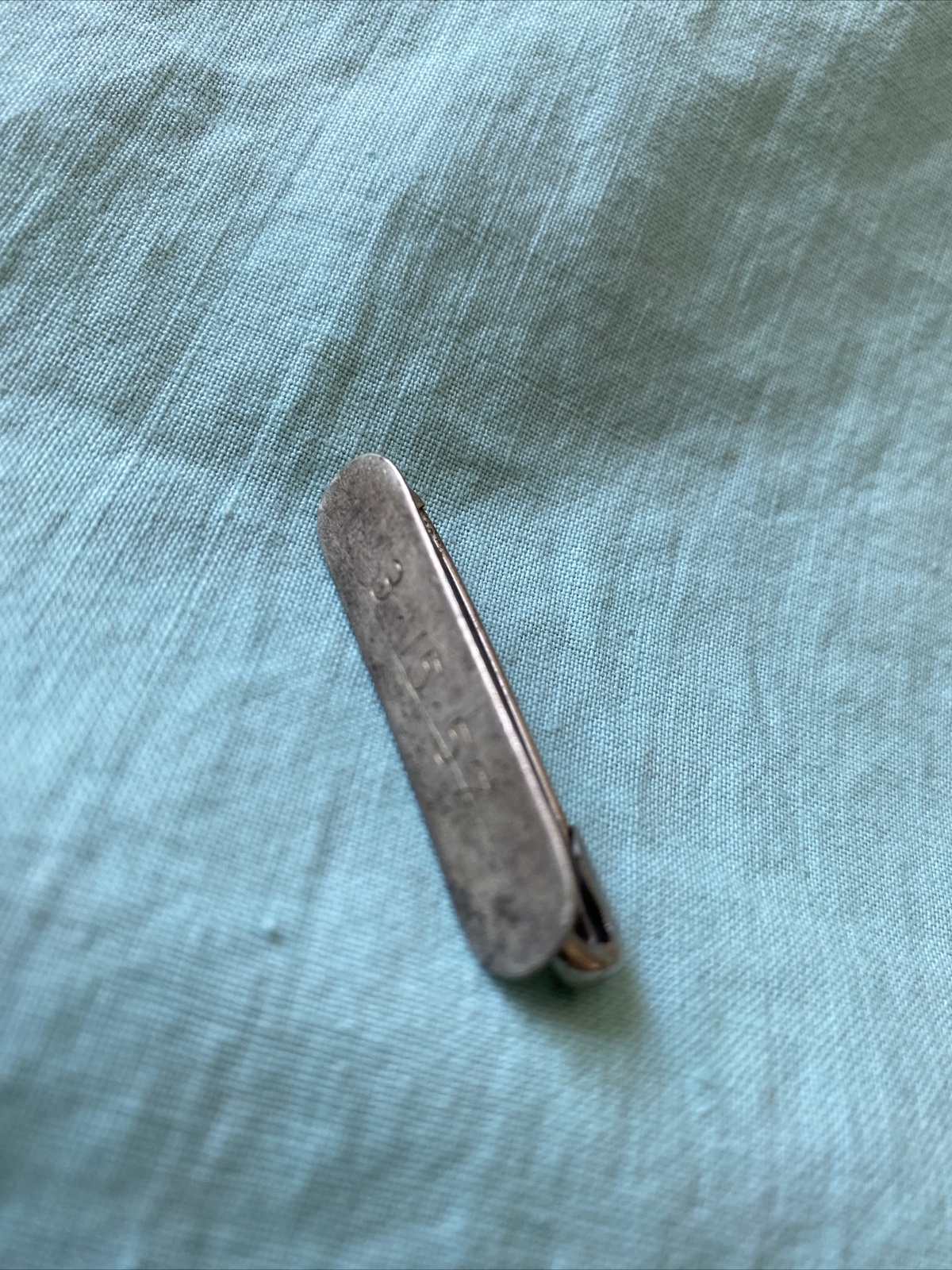 Vintage 1957 Webster 925 Sterling Silver Tiny Tot Treasures Baby Diaper Pin