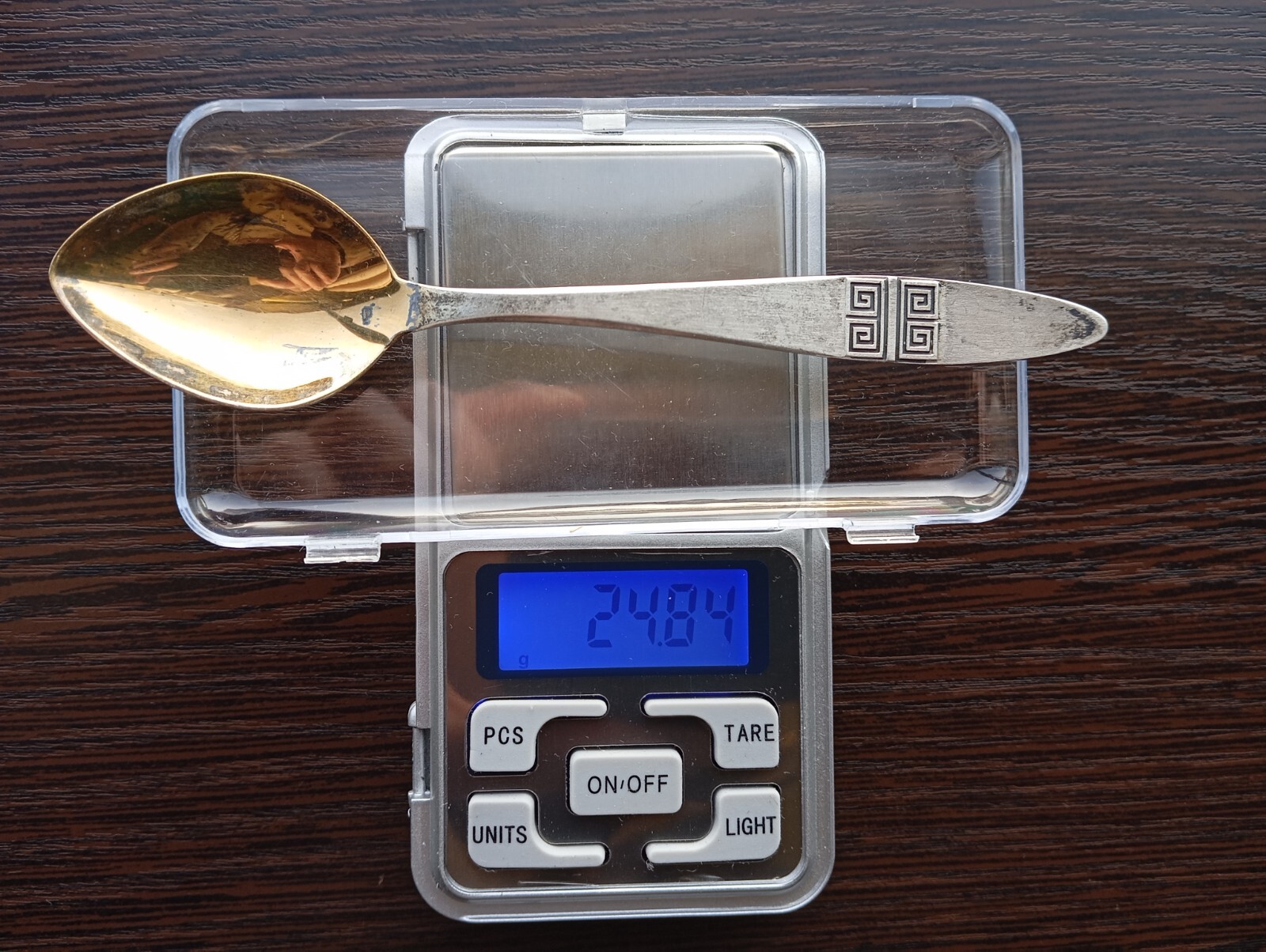silver teaspoon 916 assay value with gilding Tallinn