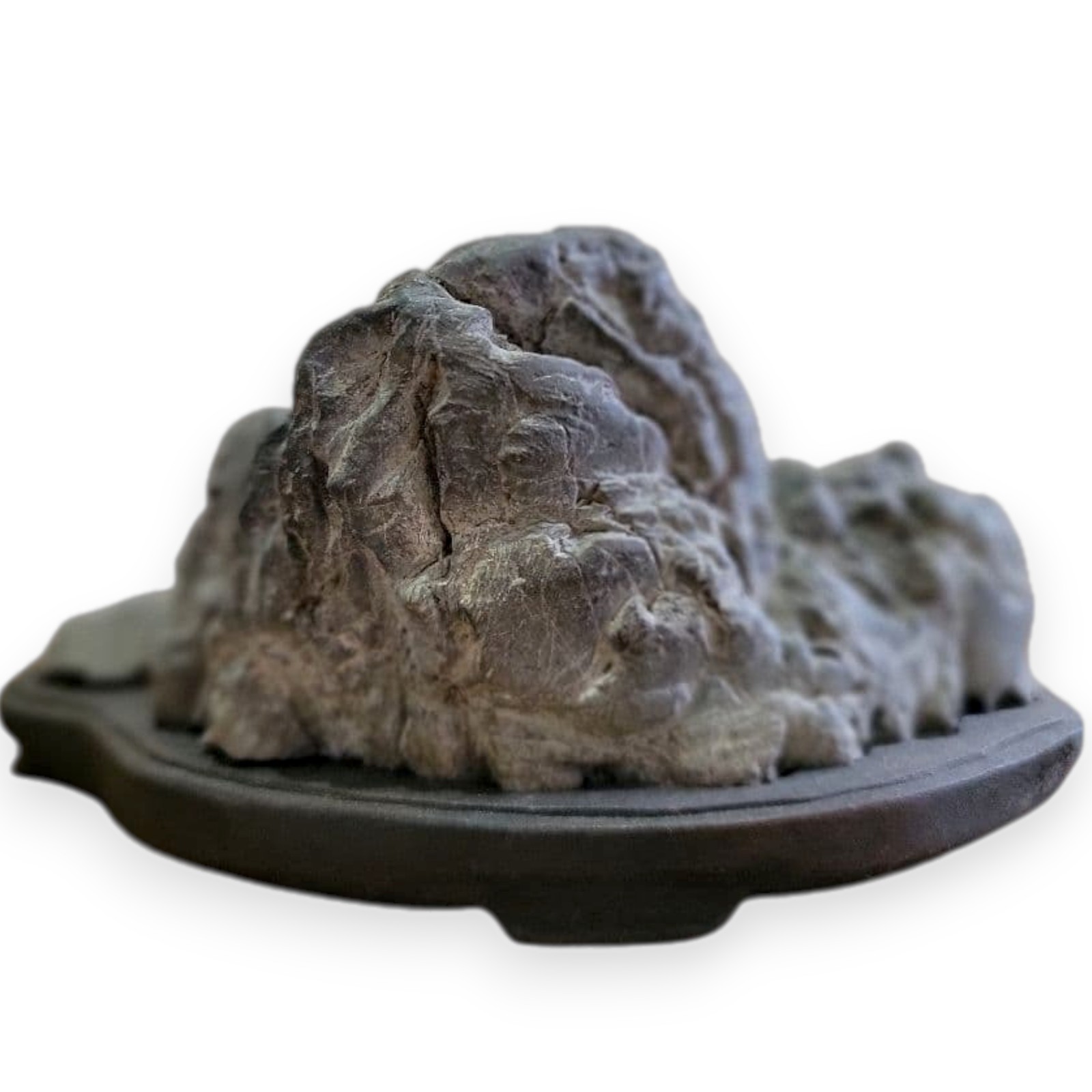Suiseki Stone Japanese Bonseki Viewing Natural Landscape Mountain Rock Daiza 5in