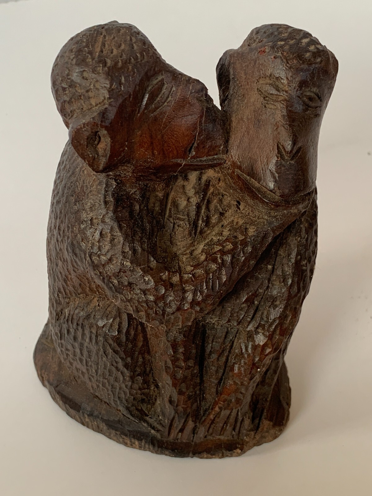 Vintage Monkey |Monkey kissing Monkey| Wooden Monkey| Pair of Monkeys|Figurines|