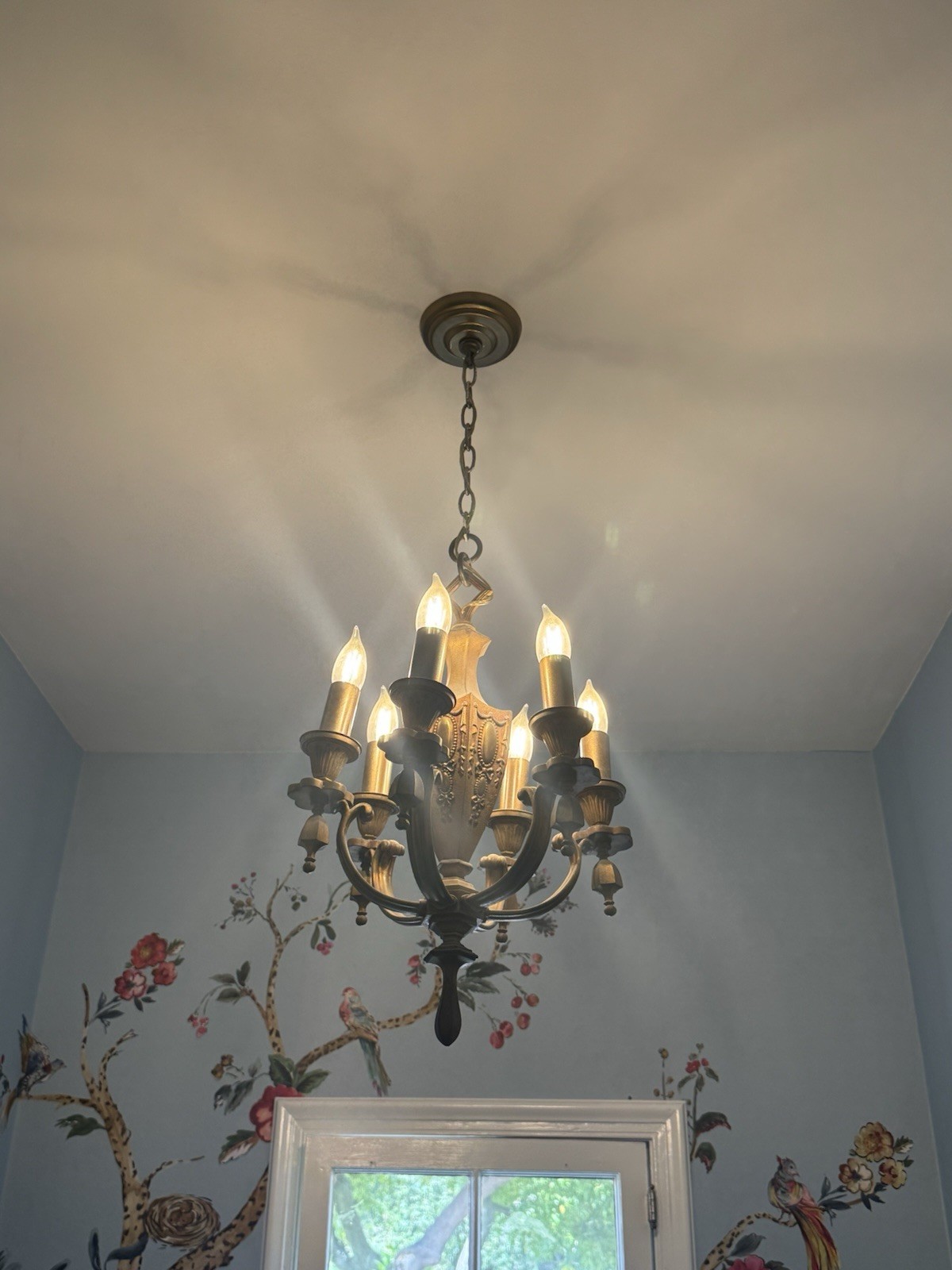Bronze Gold Rustic 6-Light Chandeliers Ceiling Light Fixture Vintage Antique