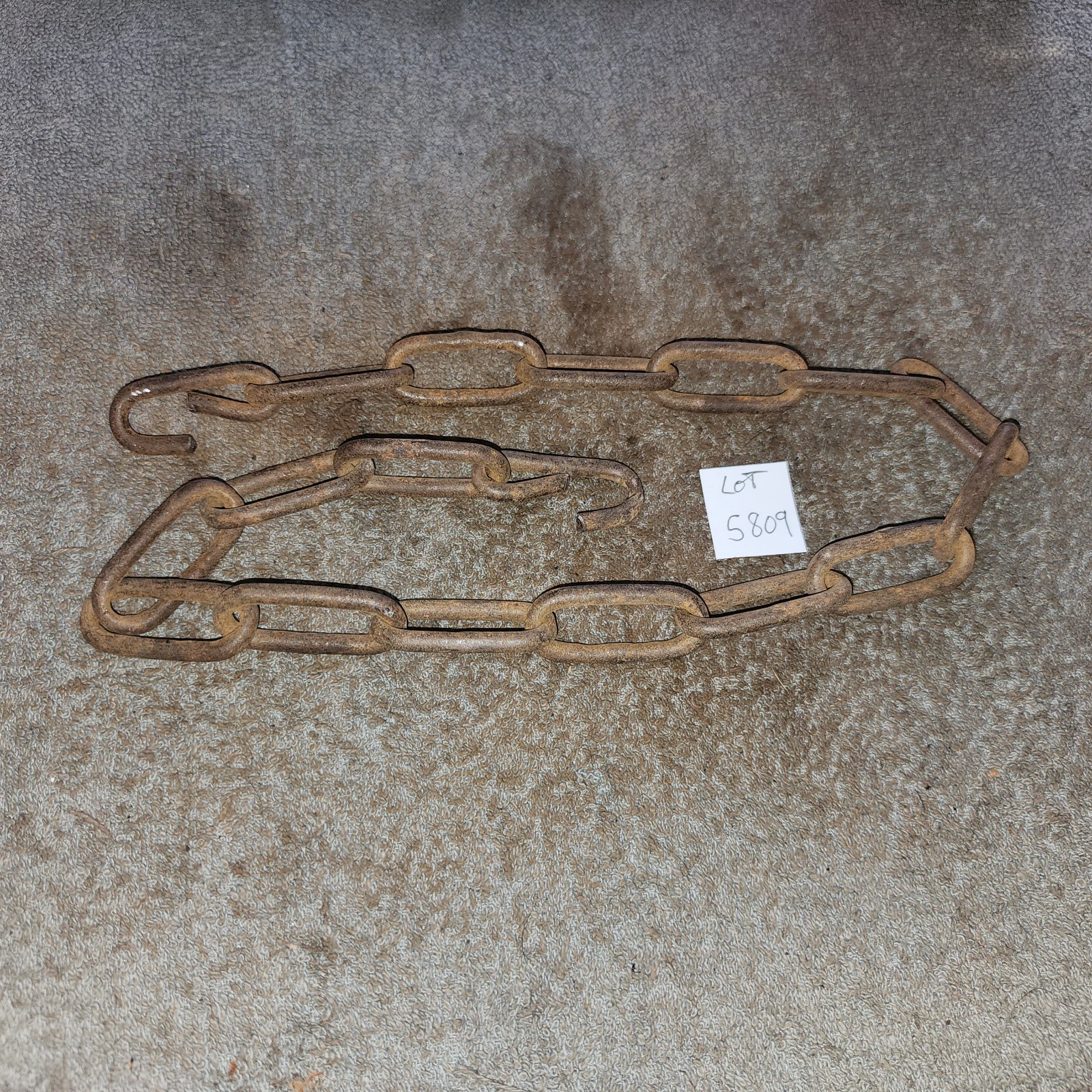 Vintage Rustic Rusty Country Farm Salvage Primitive Steampunk Art Hanger Chain