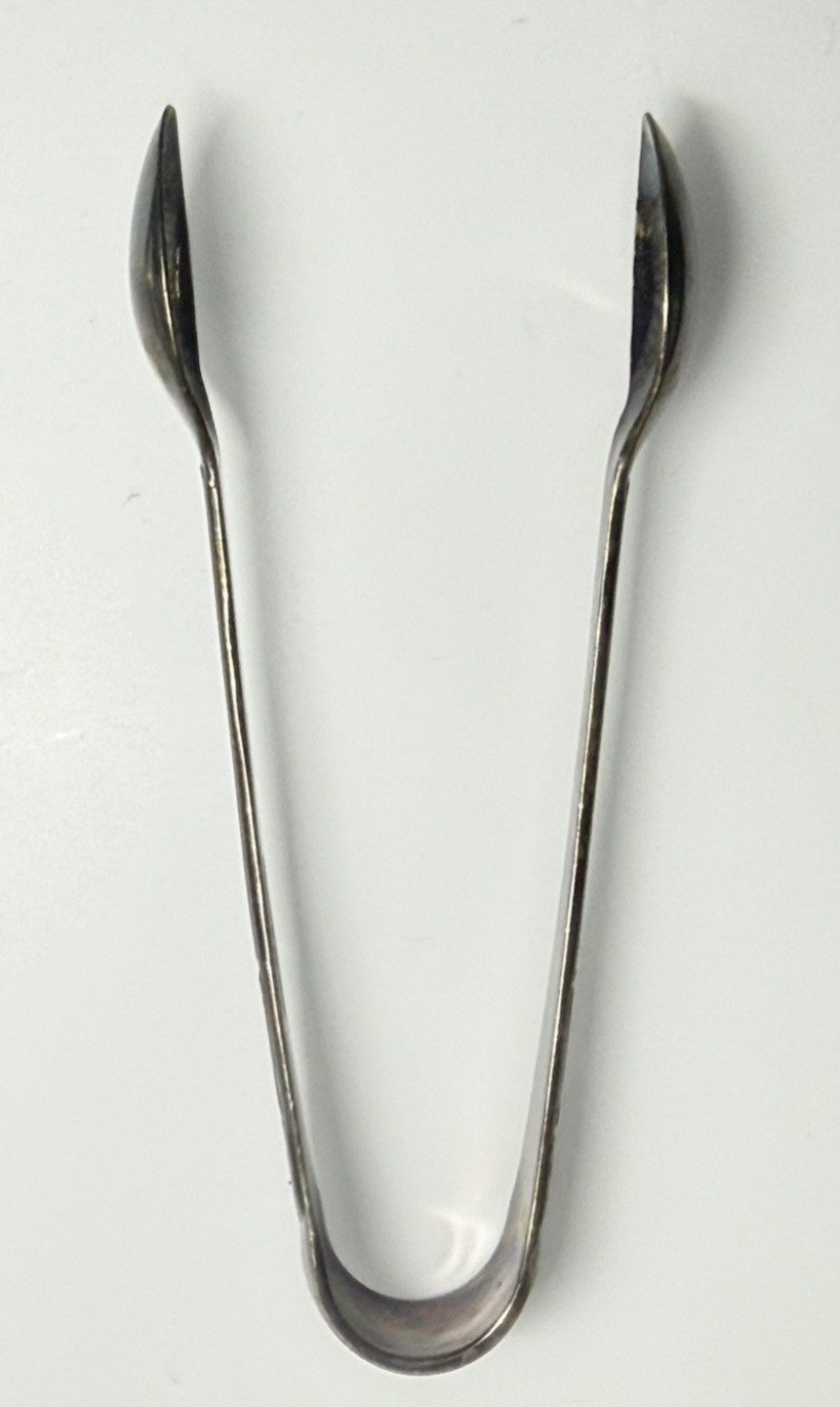Yeoman Plate EPNS sugar cube tongs, silver plate, utensils, made in England Vtg