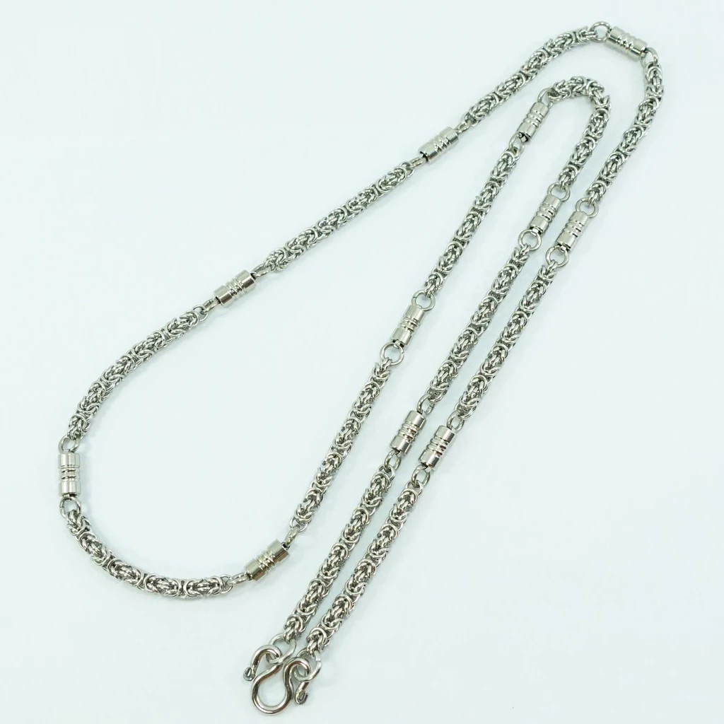 Necklace Stainless Chain 29″ inch Multi Loops Hanging Pendant Thai Buddha Amulet