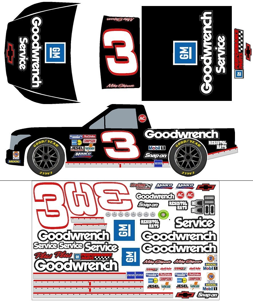 LOSI Nastruck – 3 Goodwrench Mike Little RC Decal Sheet