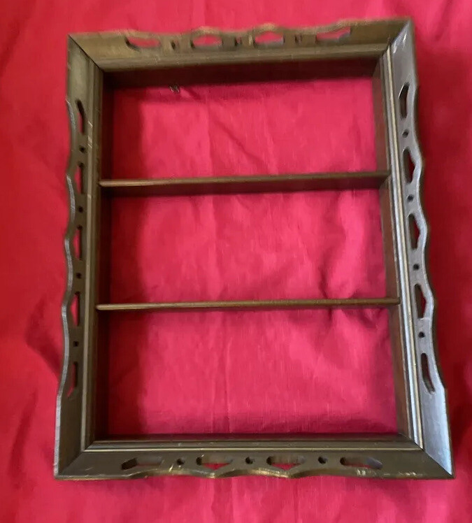 Vintage open on Back Wood Shadow Box Frame with Shelves