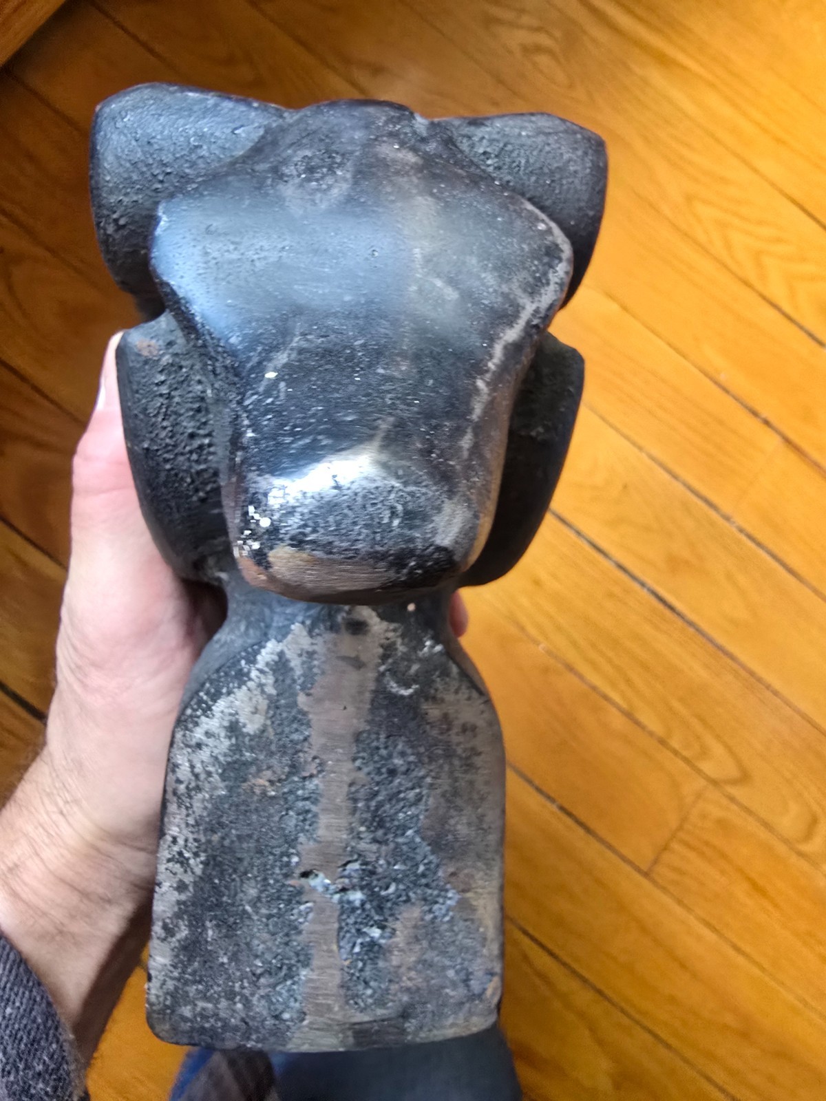 Rams Head Andiron signed Olympic Log Master Door Stop Boot scraper Rare