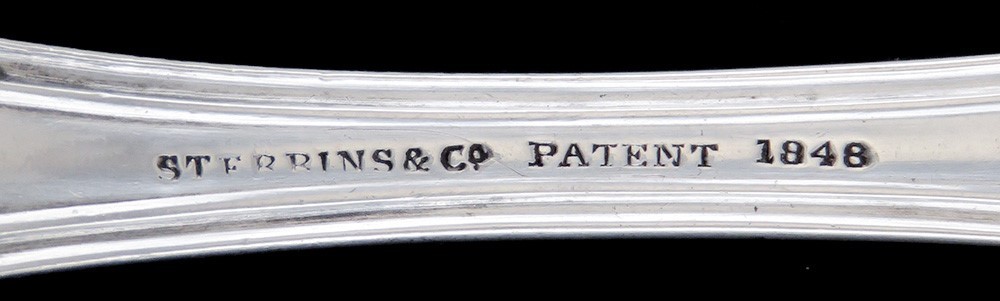 Antique 1848 Stebbins NYC American Coin Silver Strainer Pierced Ladle H Mono 8″
