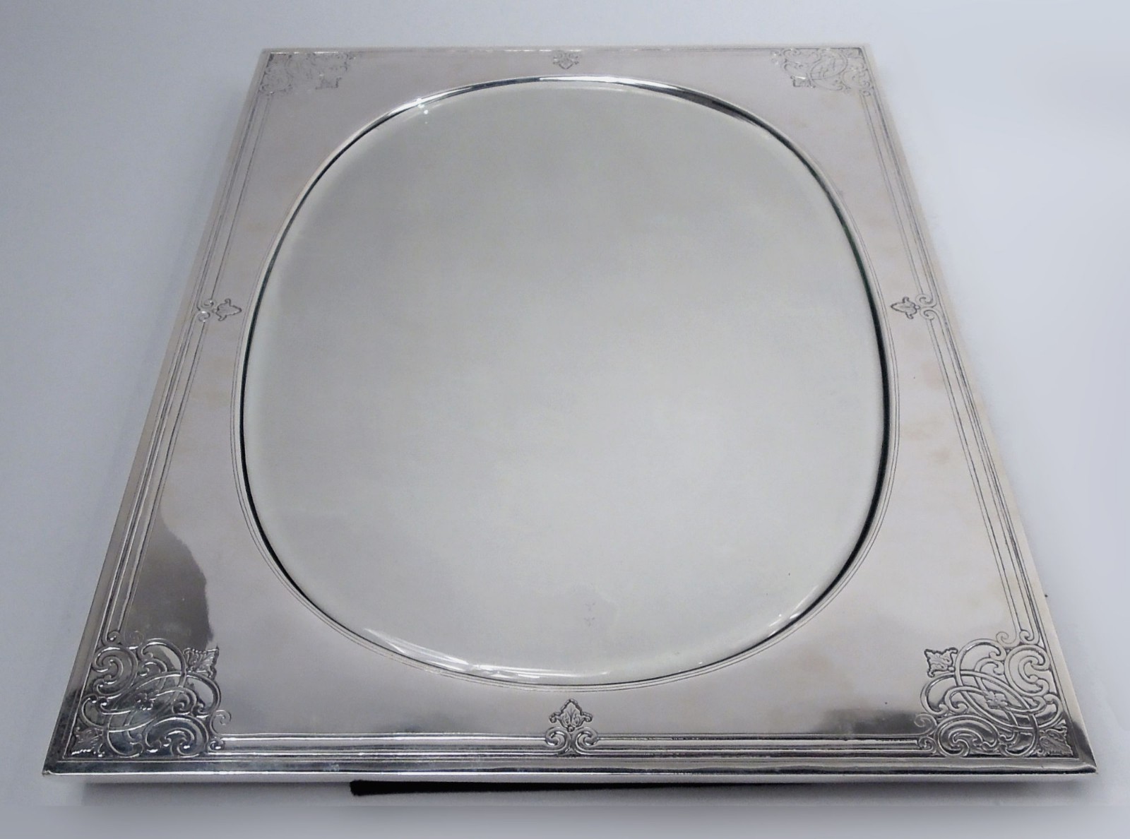 Tiffany Mirror 17738 Antique Edwardian Vanity Table American Sterling Silver