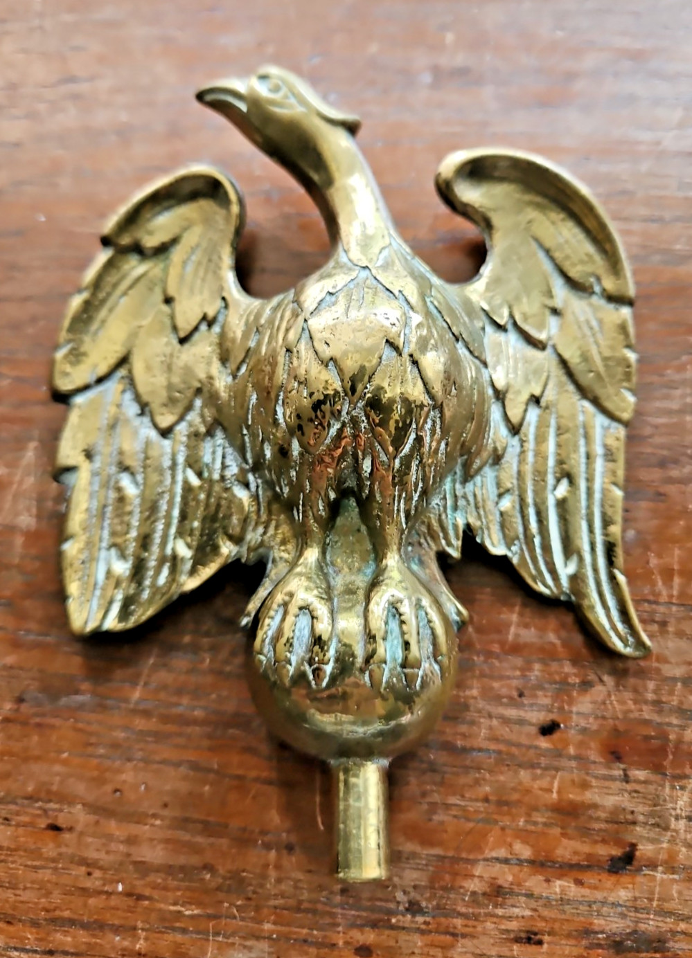 Vintage Cast Brass Eagle Finial / Flagpole Topper 5″ H x 4″ W, Model No. H236