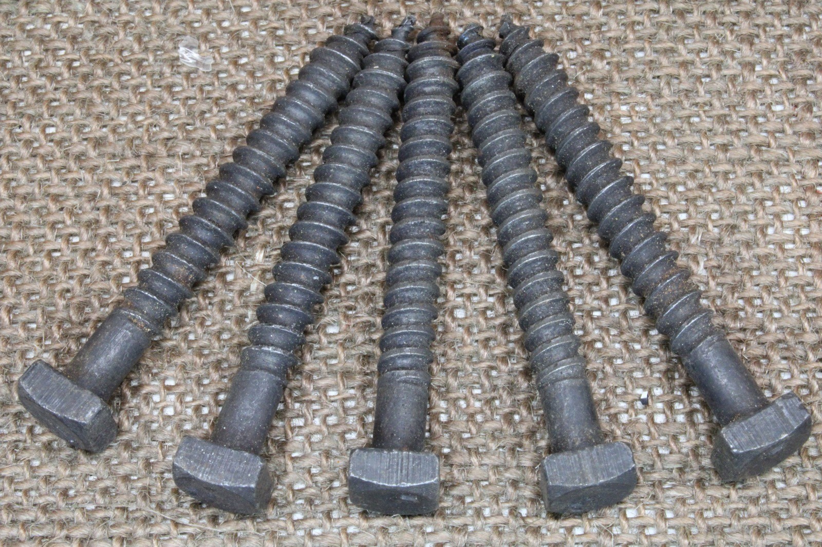 3/8” Square Head 5 Lags Bolts 1/4″ X 2 1/4” Black Steel Screw Blacksmith rustic