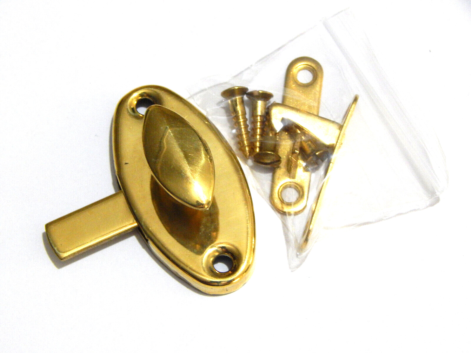 Antique Hoosier Cabinet Brass Oval Door Latch Wilson Sellers Napanee