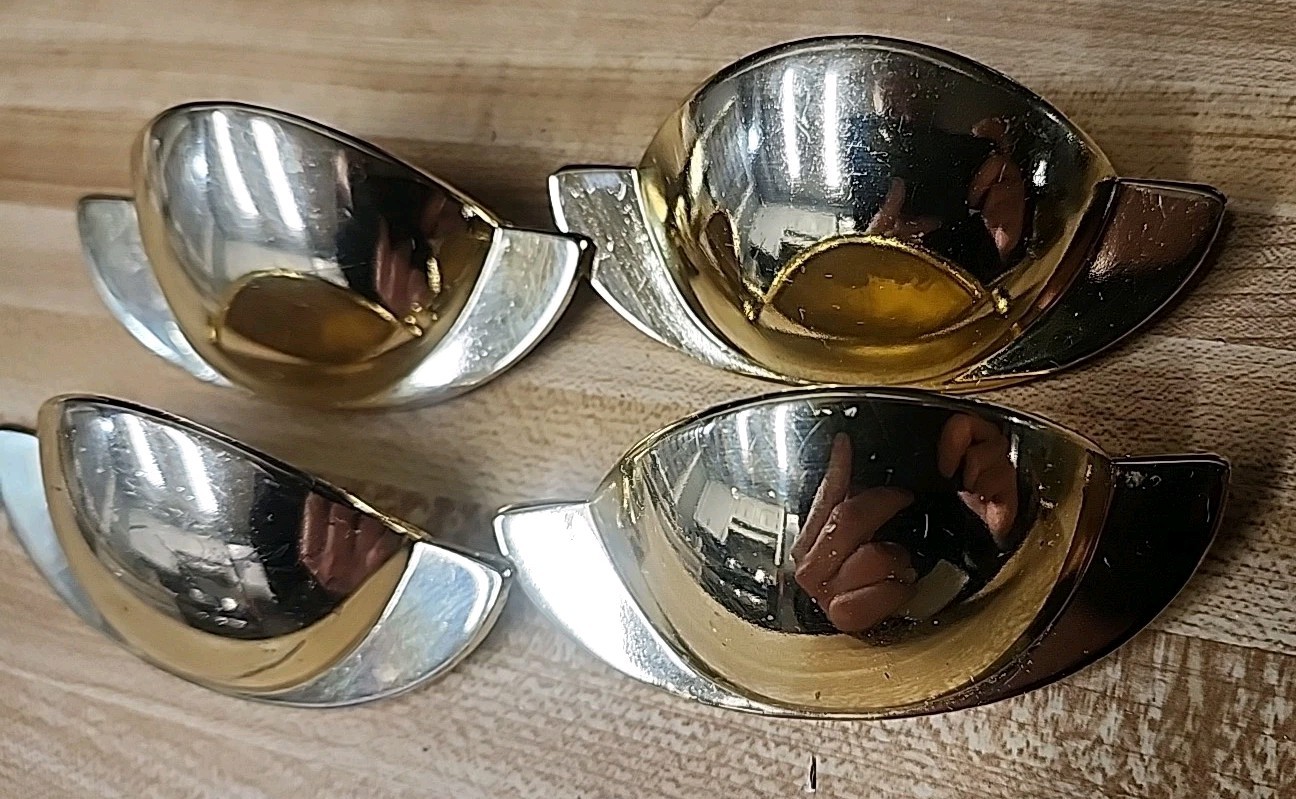 Lot 4 – Bronze Brass Metal Cup Pulls Drawer Handles Gold Color KBC #43865