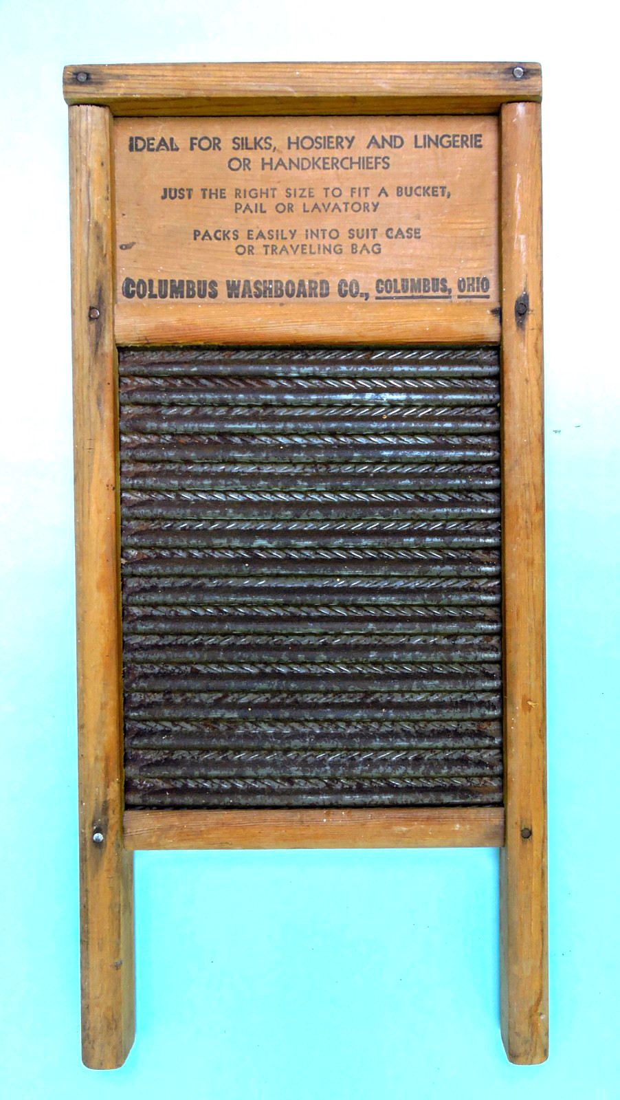 DUBL HANDI WASHBOARD COLUMBUS WASHBOARD CO VINTAGE COLLECTIBLE COUNTRY DECOR