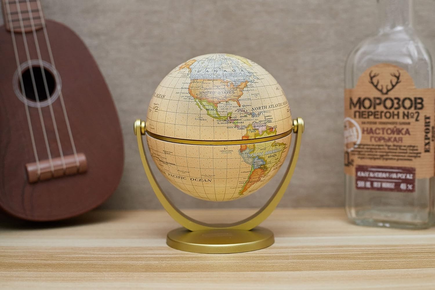 Mini Globe 4 Inch Educational Decorative World Map