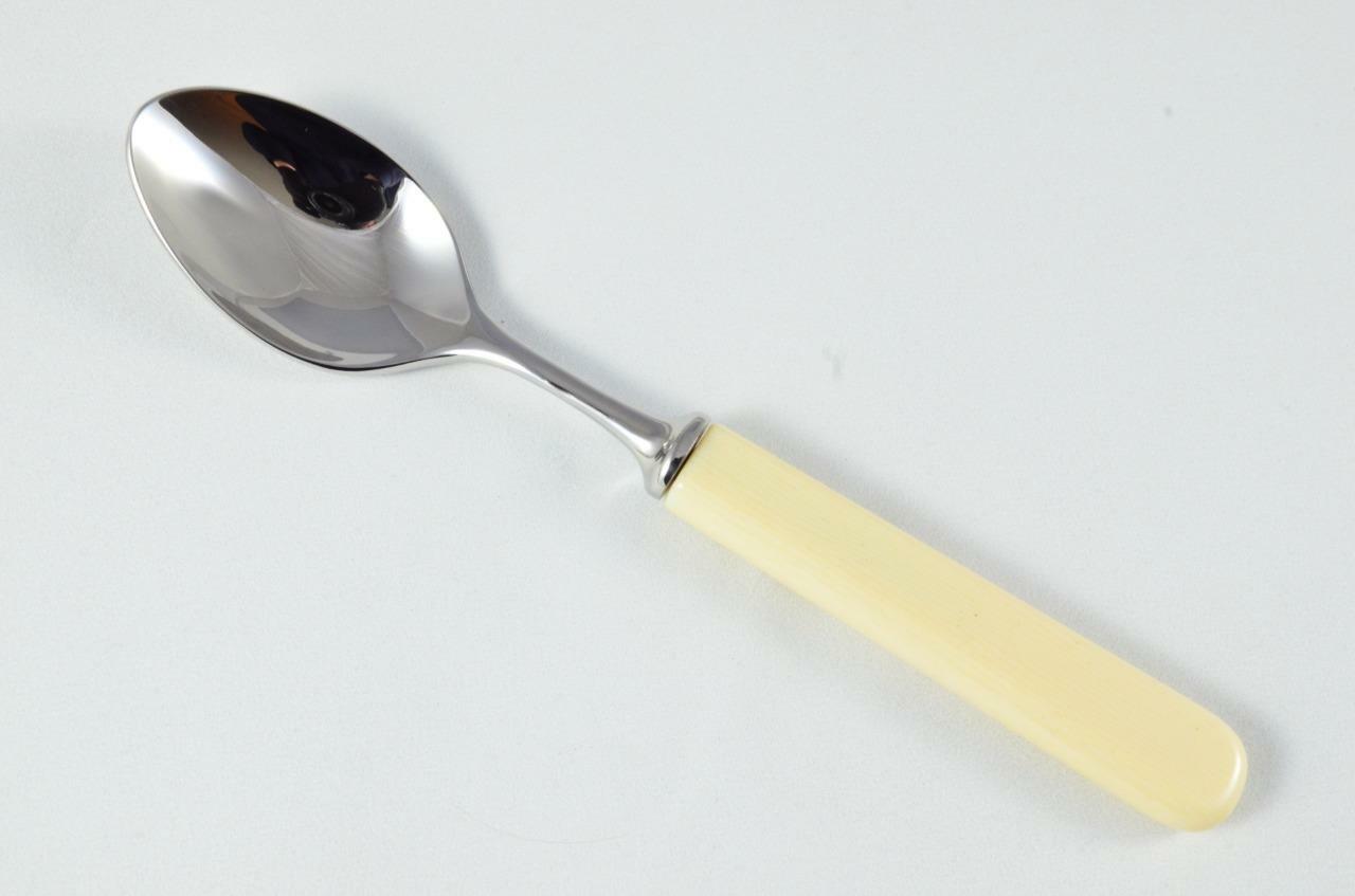 Brand New Genuine Cream Handle Tea Spoon Mirrored Finish Made In Sheffield