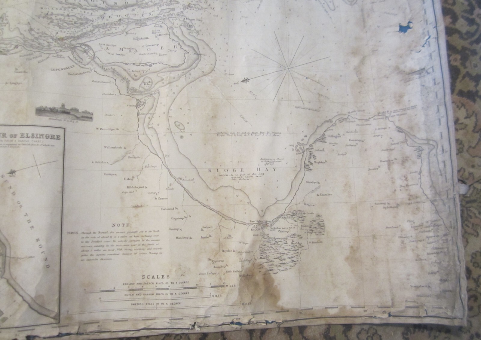 1860 Blueback Chart — COPENHAGEN, MALMO, Oresund — JAMES IMRAY, Gustaf Klint