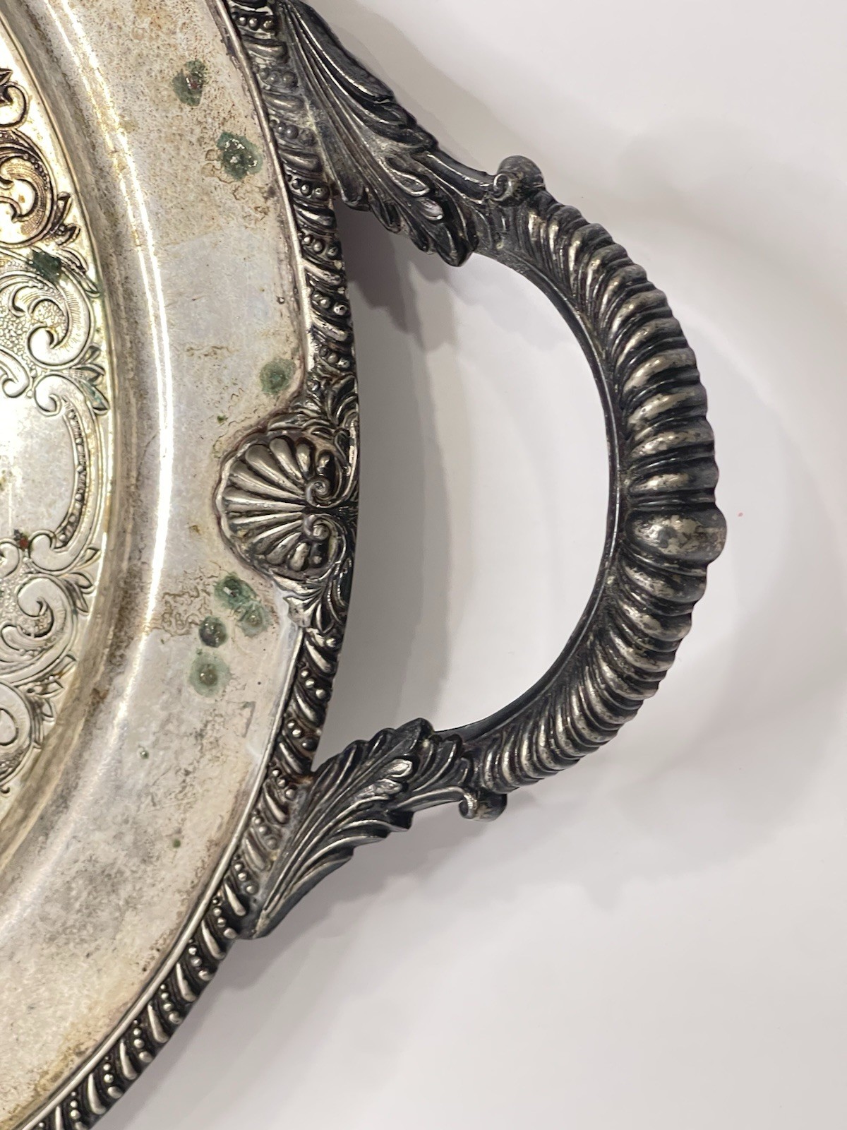 Vintage Copper Base Continental Silver Co Serving Tray 14″ | Federal Silver Tray