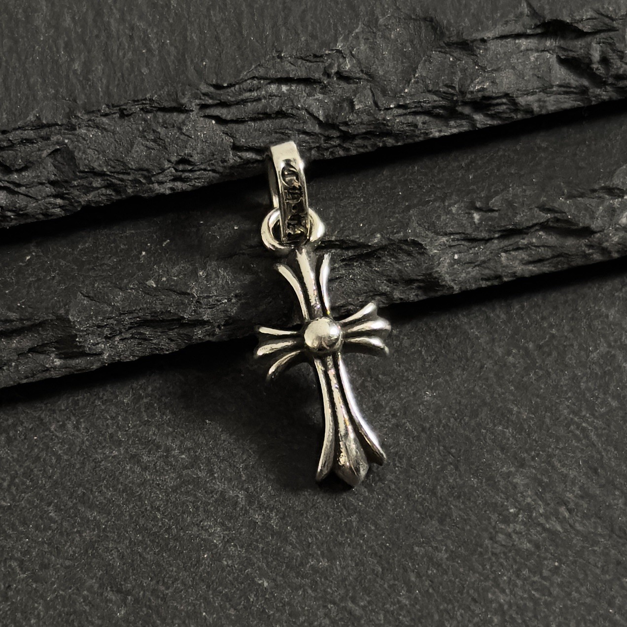 Chrome Baby Fat Cross Charm | 925 Silver | 1.4g | Fast Ship