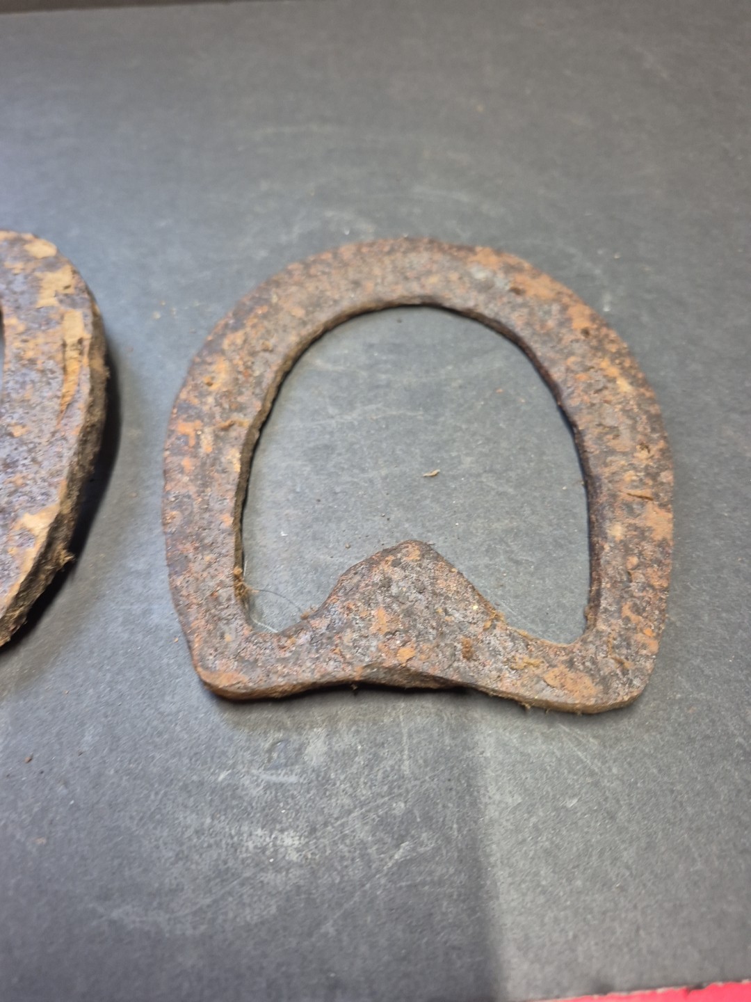 Two Antique Primitive Rustic Horseshoes Rare Oddity