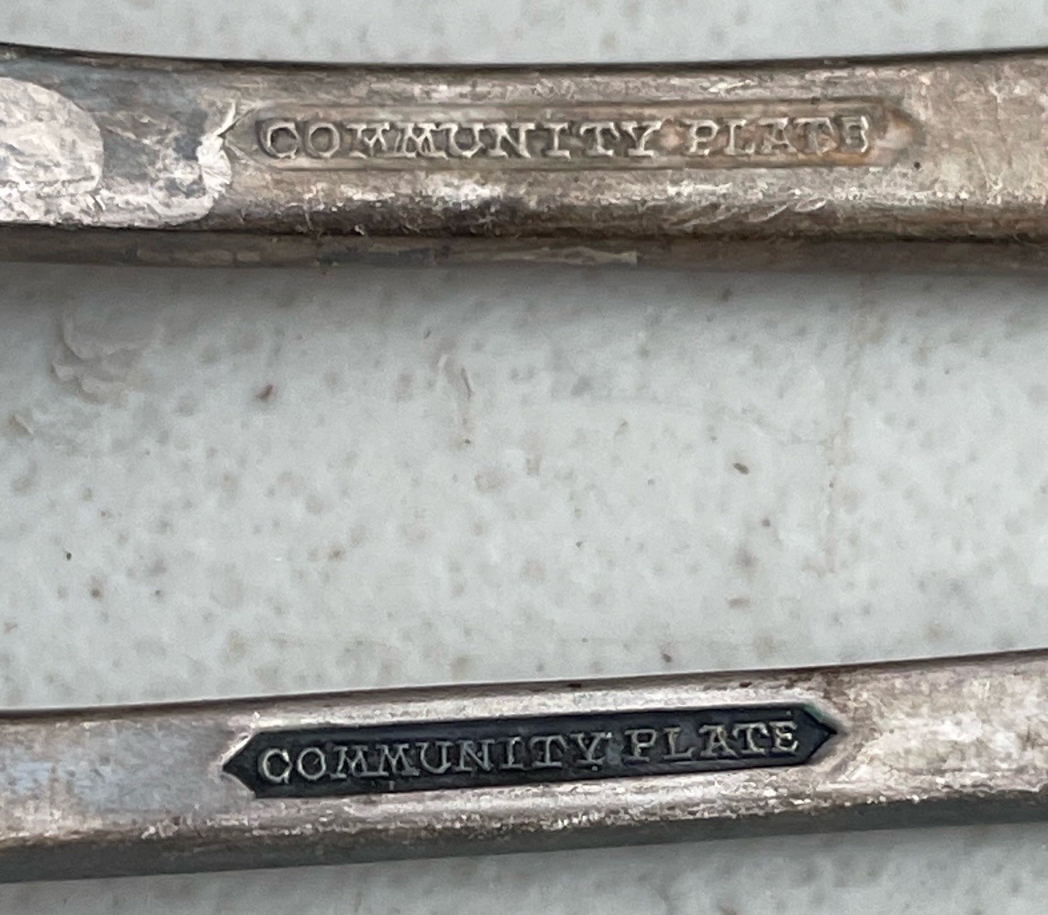 Oneida Community Plate Silverplate Deauville 1929 3 Pcs Knife Fork Serving