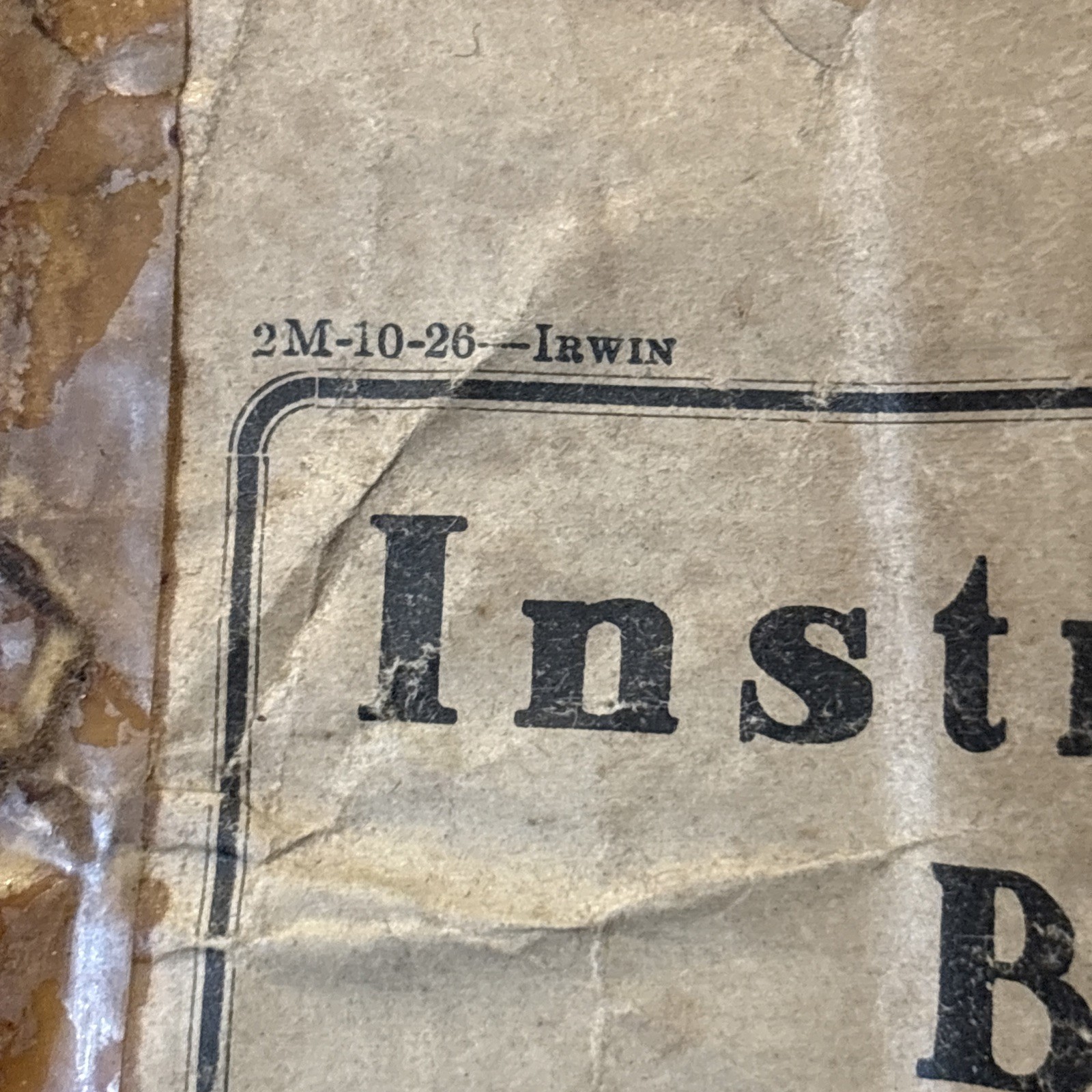 E.B.H. Electric Sewing Machine Instruction Booklet – 2M-10-26 – IRWIN