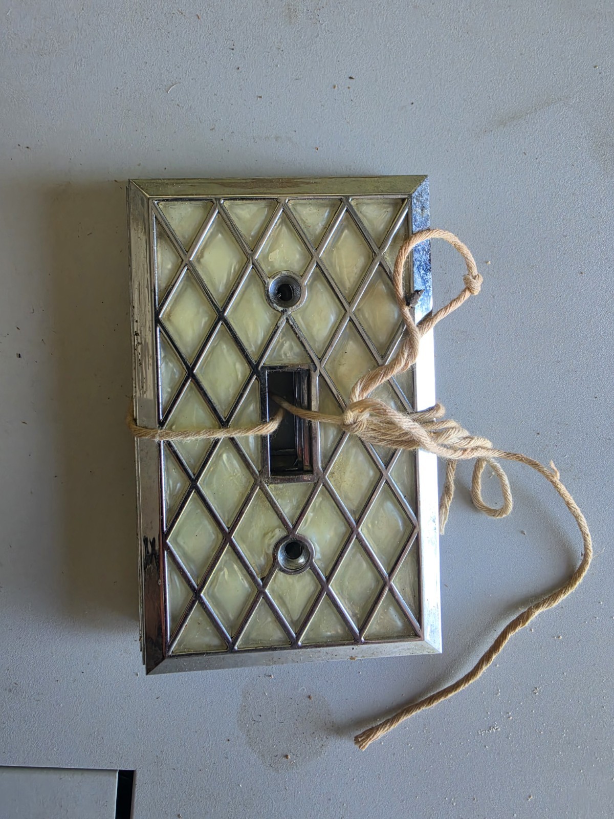 Set Of Four Vintage Wall Switch Plate Cover, Silver/Pearl