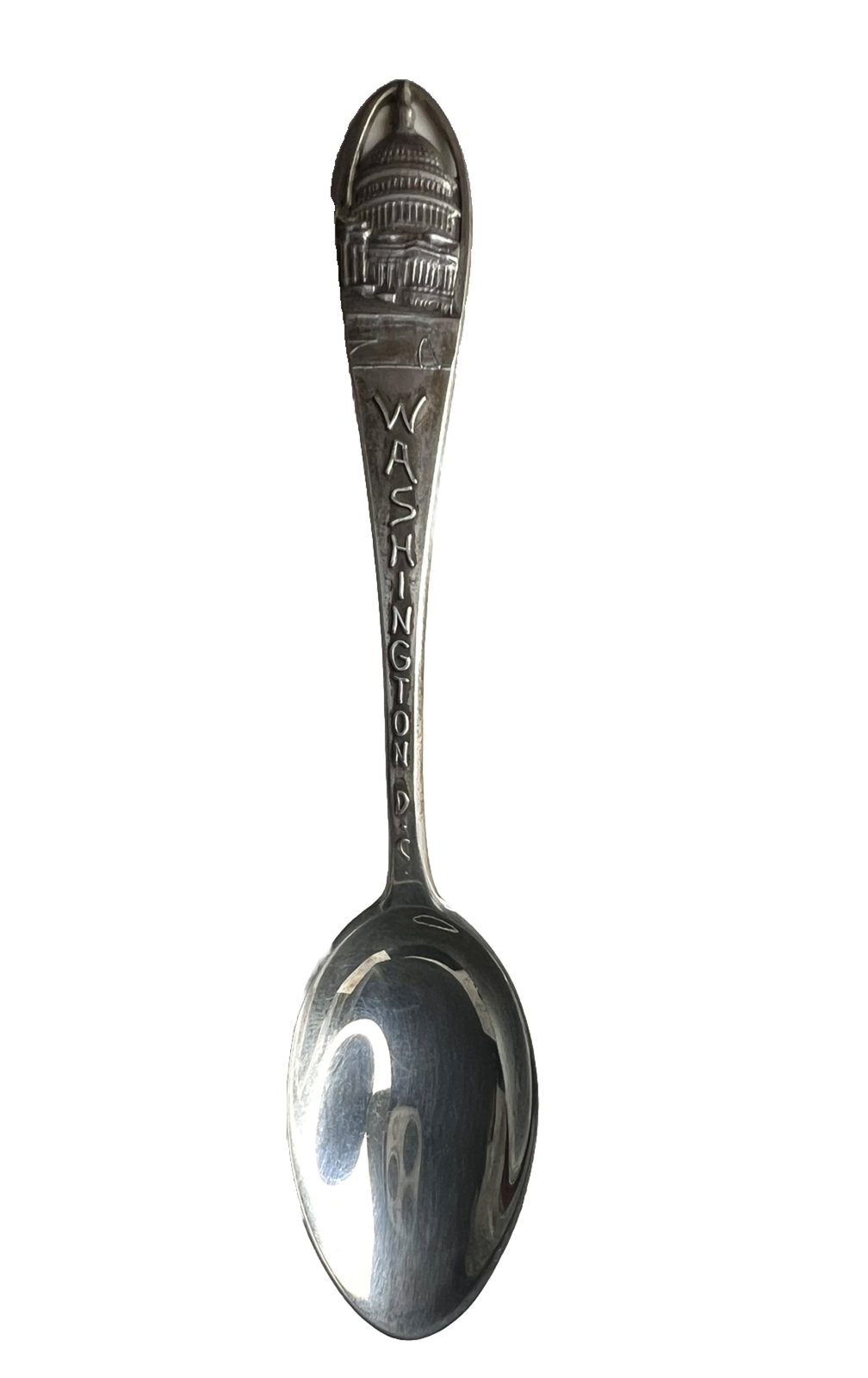 WASHINGTON DC STERLING Silver Souvenir Spoon 12g 4″ Capitol Building