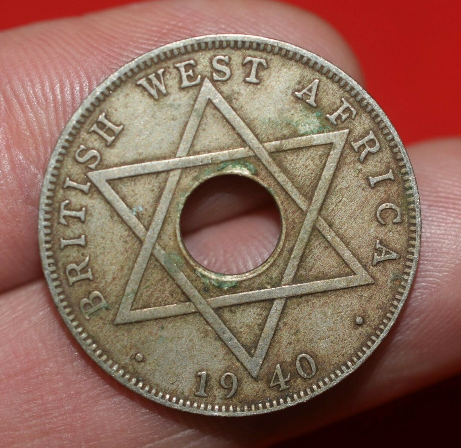 Antique British West African Currency Half Penny Metal Coin Found Nigeria 1940