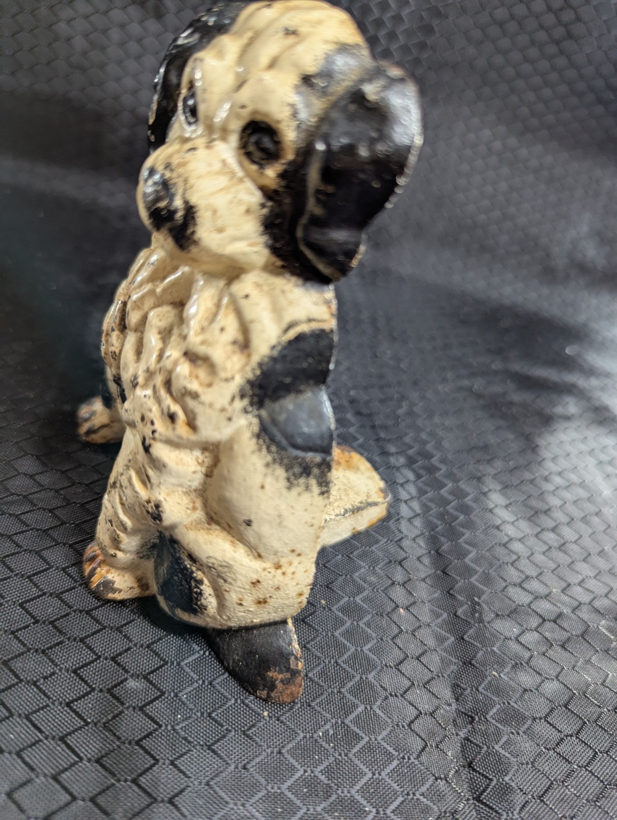Cast Iron Spaniel Dog Doorstep Small Vintage Heavy 4.5 in Home Decor In BU12 V