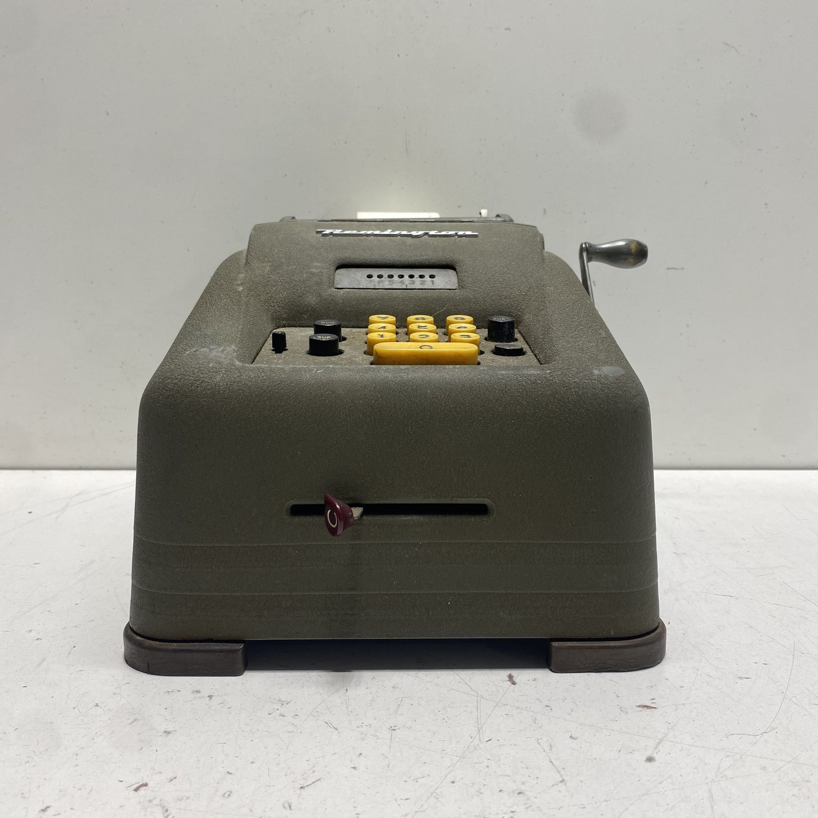 Vintage Remington Mechanical Adding Machine Hand Crank Printing Calculator
